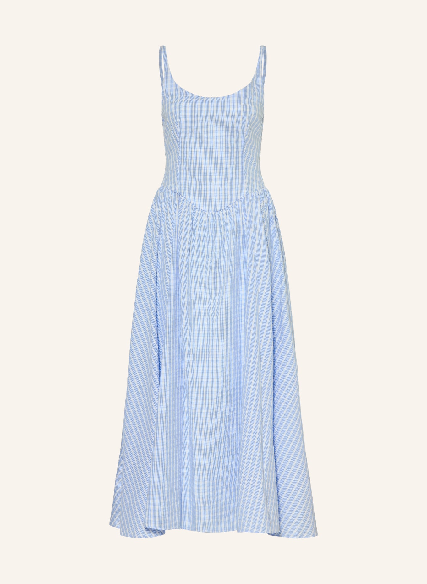 FAITHFULL THE BRAND Kleid CHIARA: HELLBLAU / WEISS