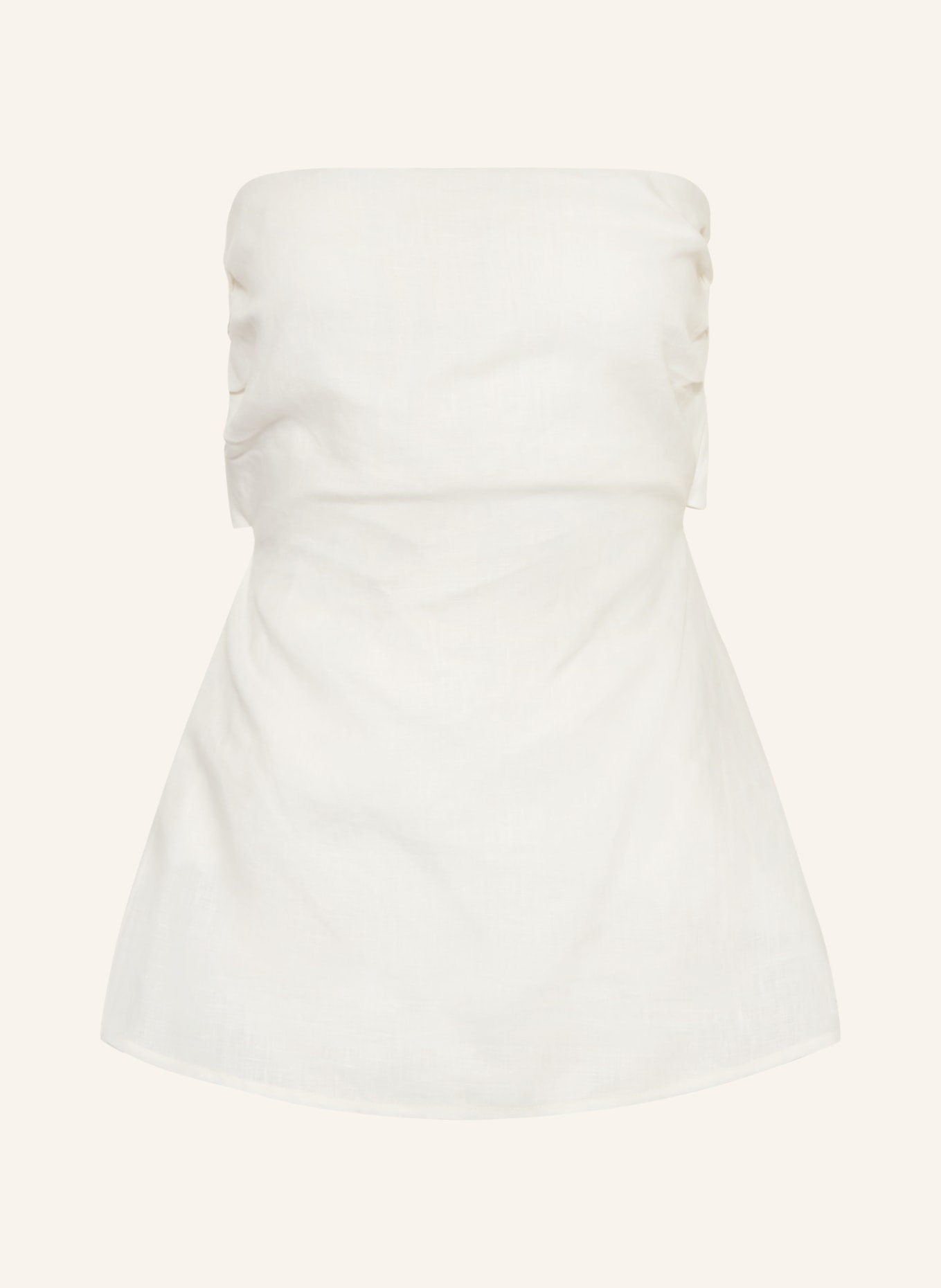 FAITHFULL THE BRAND SOLMAR Off-the-shoulder linen blouse: WHITE
