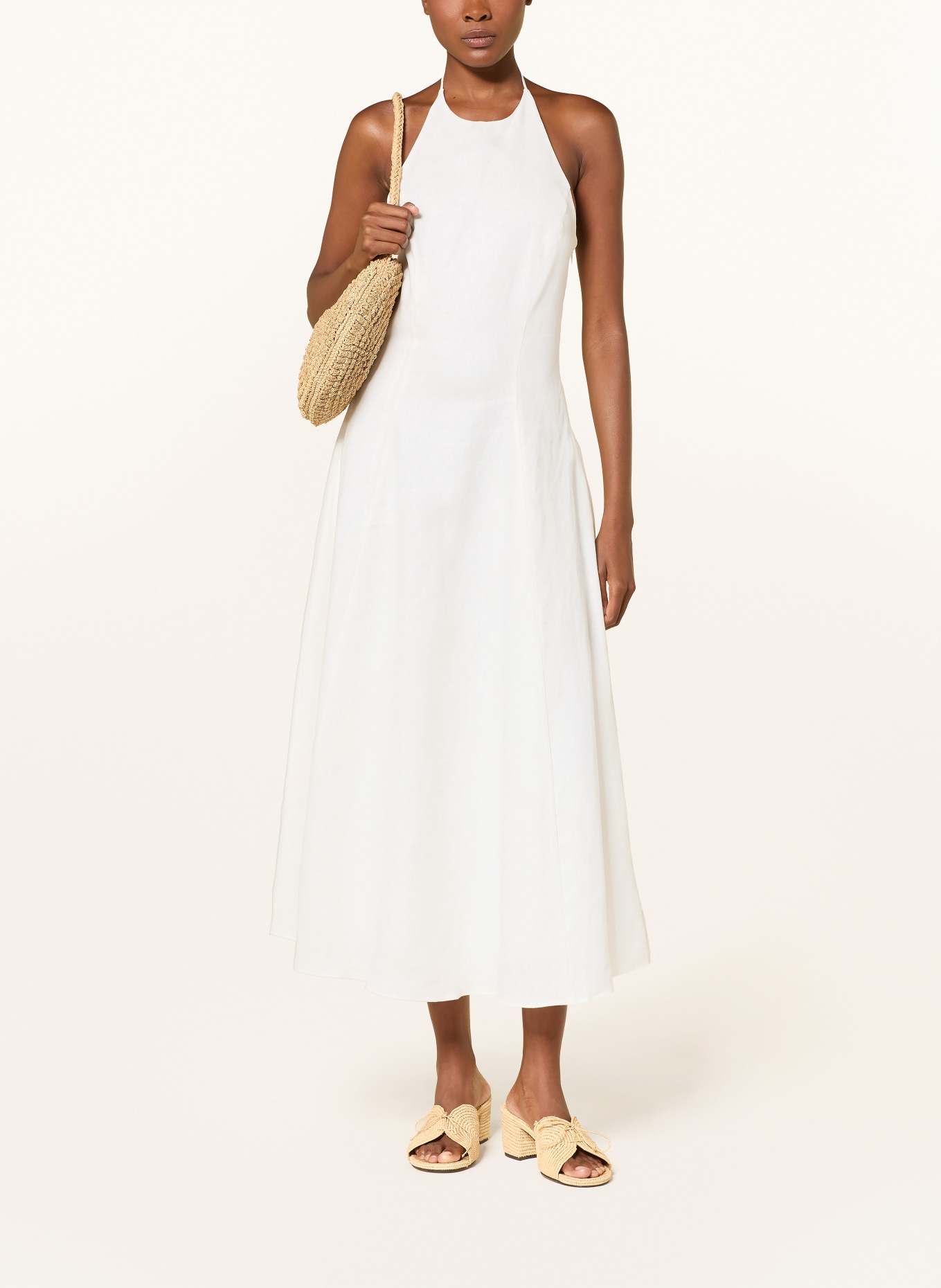 FAITHFULL THE BRAND NEOLIA Linen Dress: WHITE