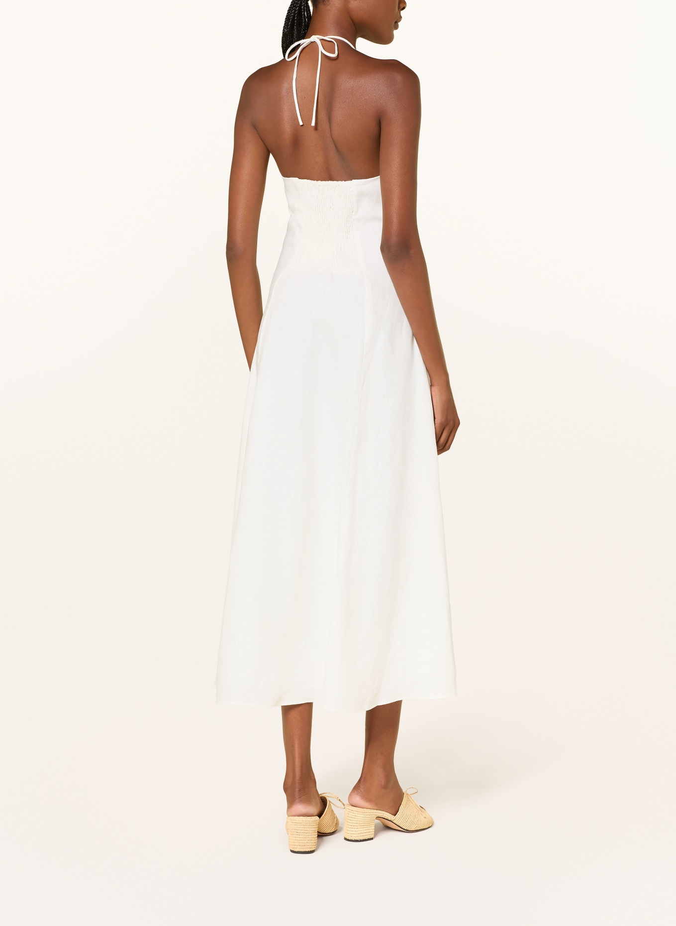 FAITHFULL THE BRAND NEOLIA Linen Dress: WHITE