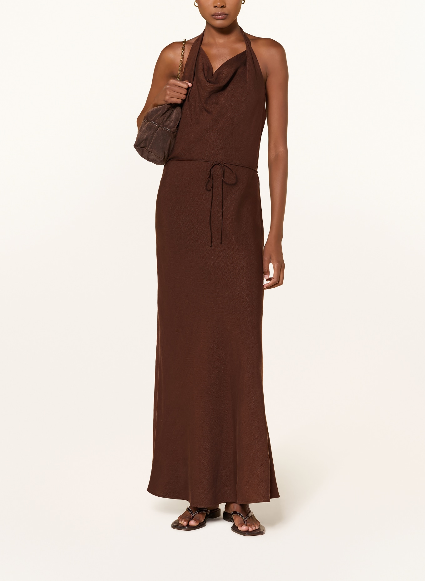 FAITHFULL THE BRAND Kleid IZARO: DUNKELBRAUN
