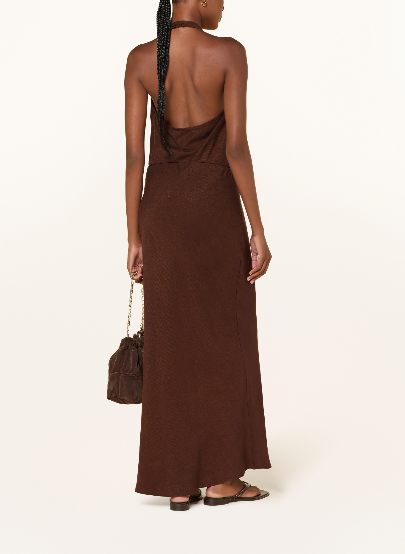 FAITHFULL THE BRAND Kleid IZARO: DUNKELBRAUN