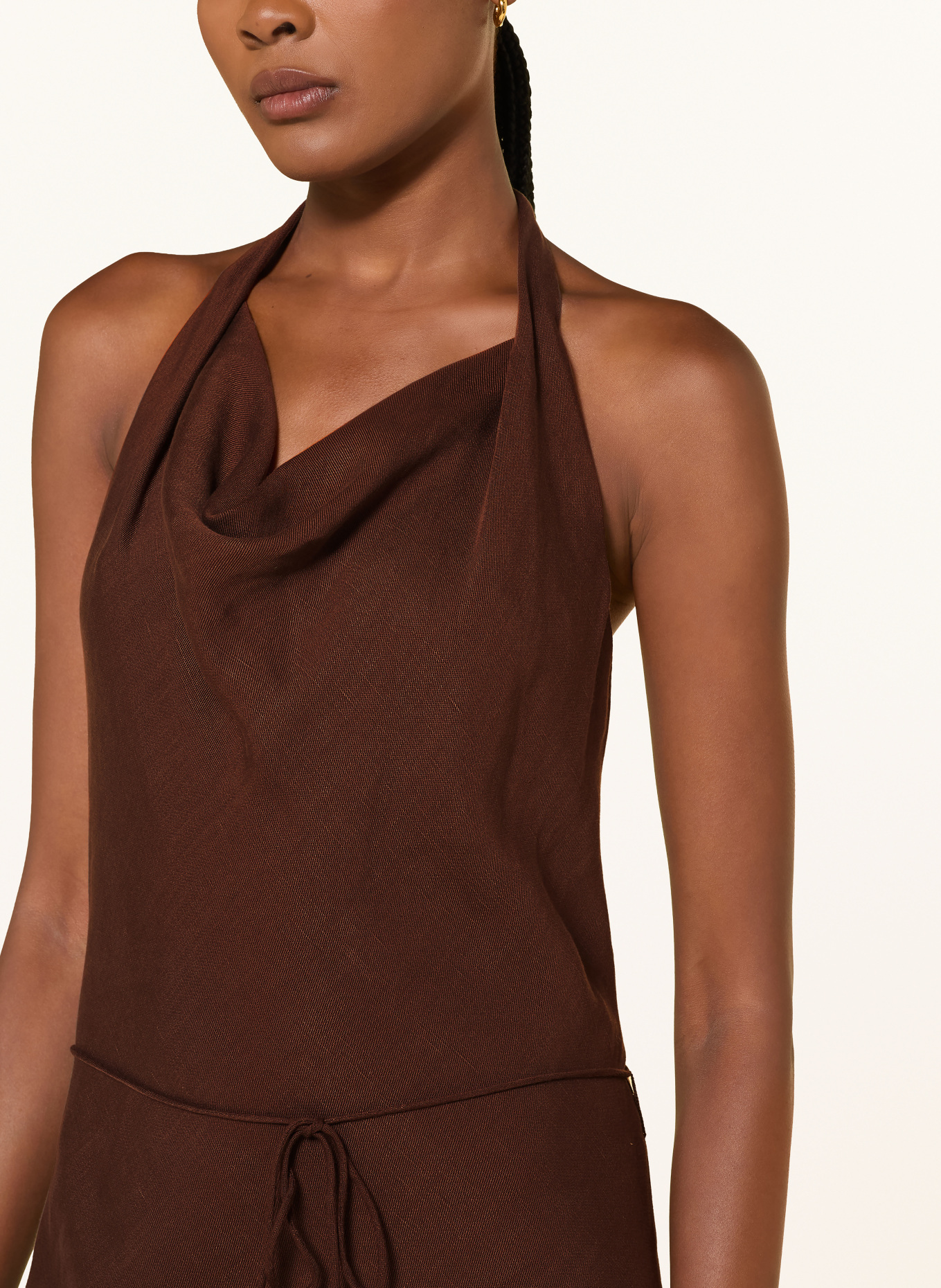 FAITHFULL THE BRAND Kleid IZARO: DUNKELBRAUN