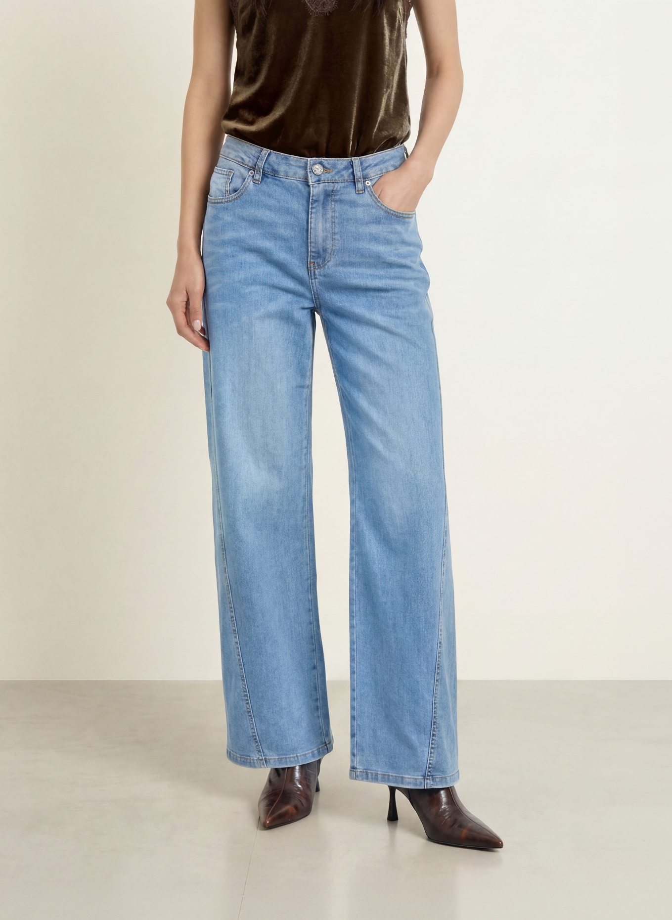 Buena Vista Wide leg jeans: 7365 sky denim