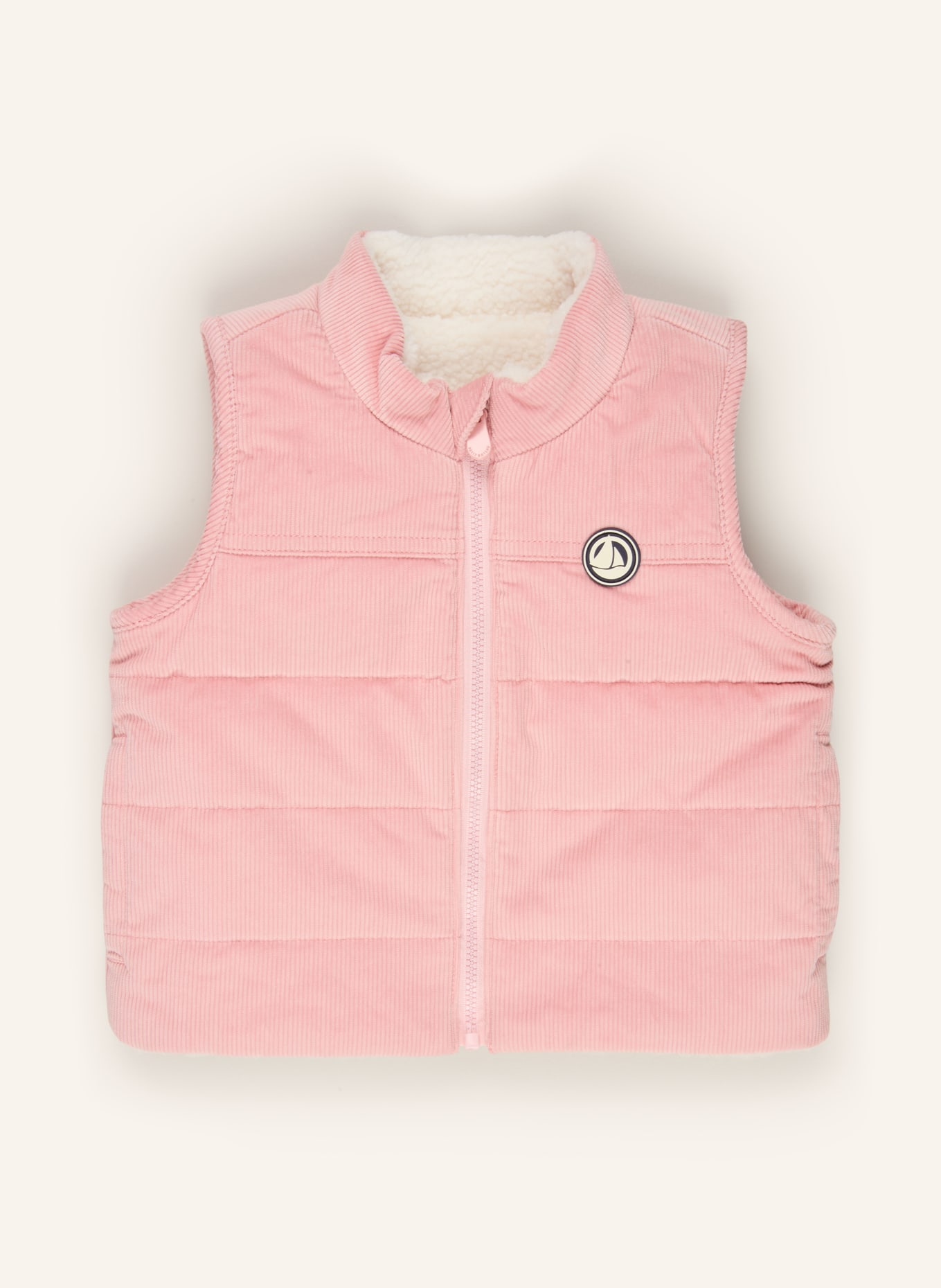 PETIT BATEAU Kamizelka dwustronna: BLADORÓŻOWY / ECRU