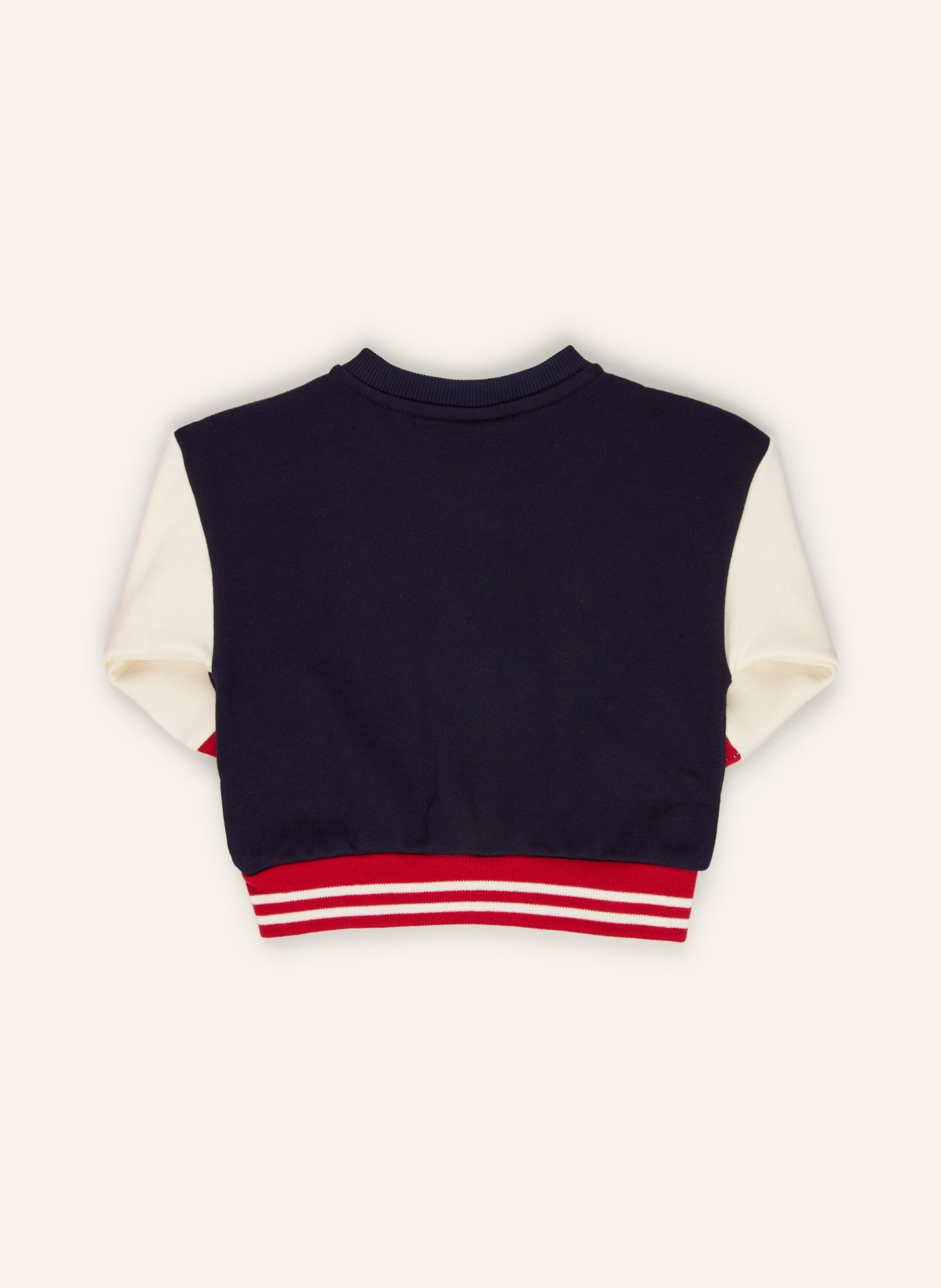 PETIT BATEAU Collegejacke: DUNKELBLAU / ECRU / ROT