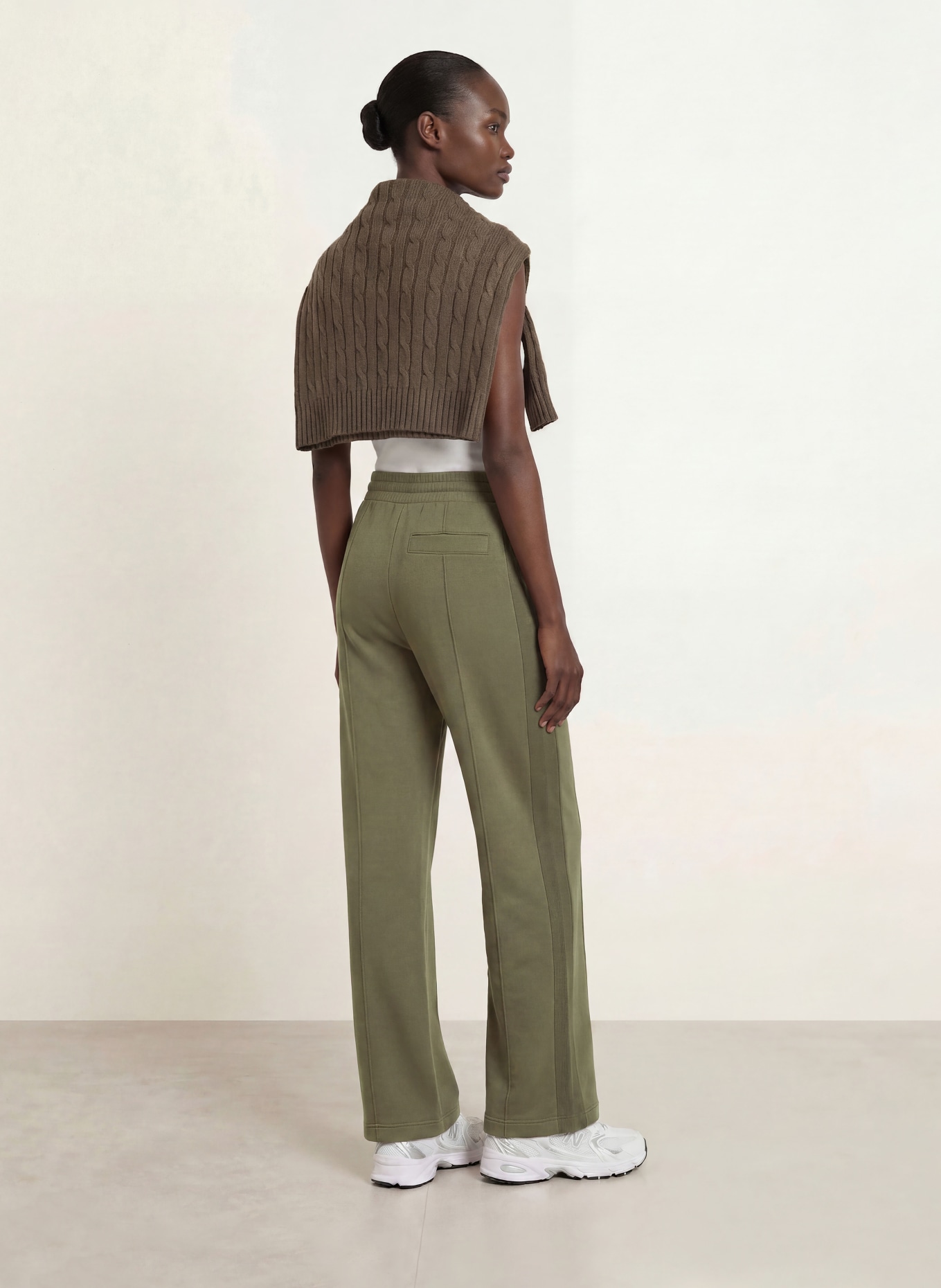 REISS BELLA Jogging-Style Pants: KHAKI