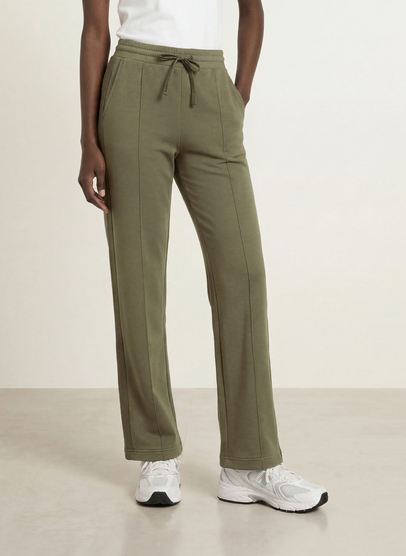 REISS BELLA Jogging-Style Pants: KHAKI