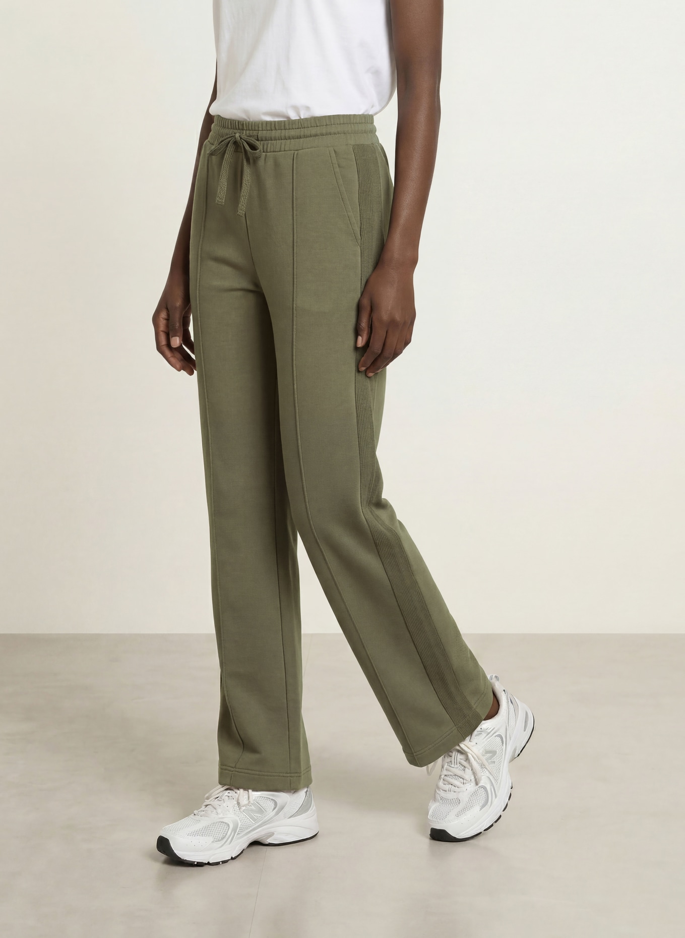 REISS BELLA Jogging-Style Pants: KHAKI