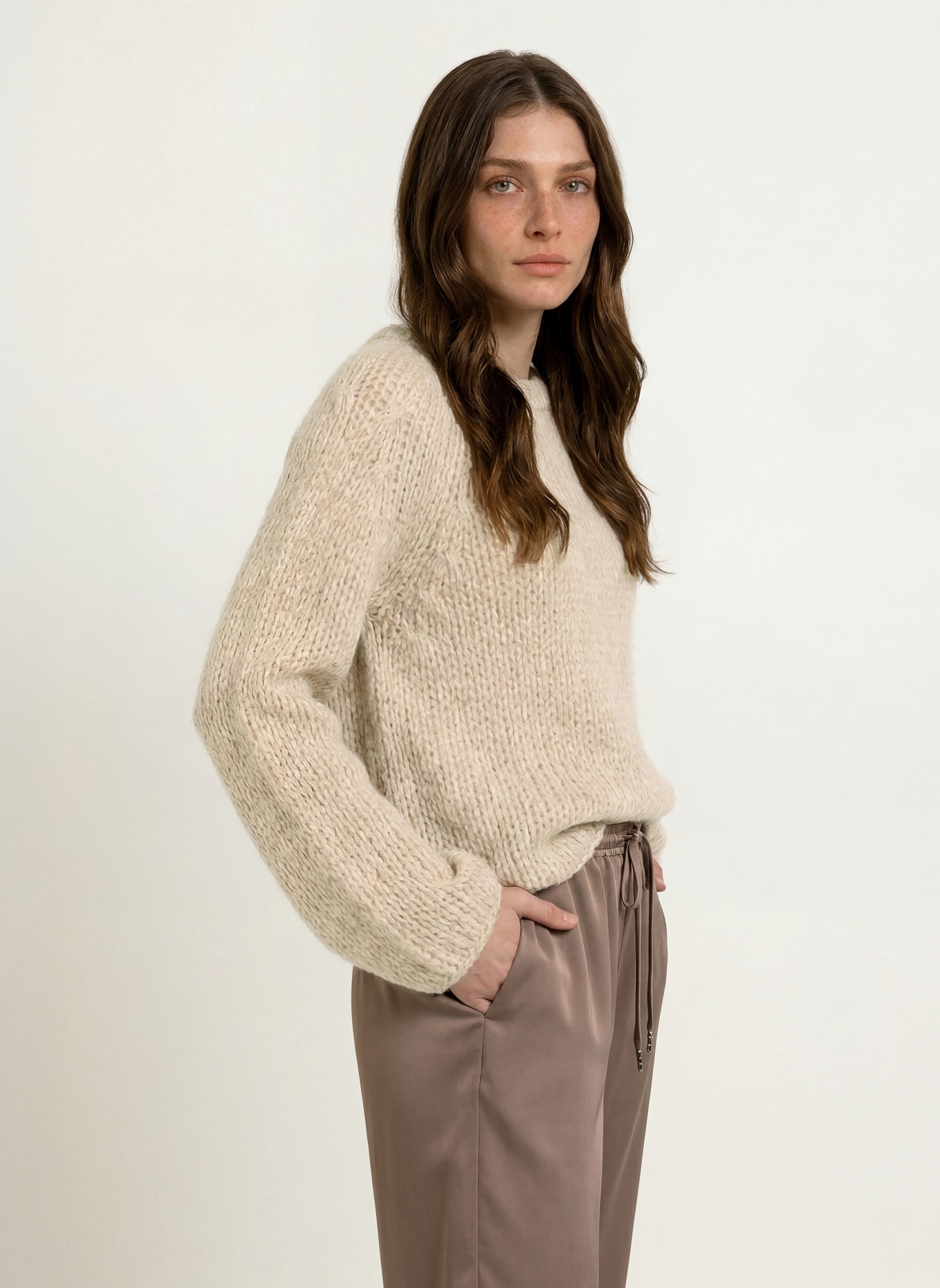 Juvia Sweter TARIA: BEŻOWY