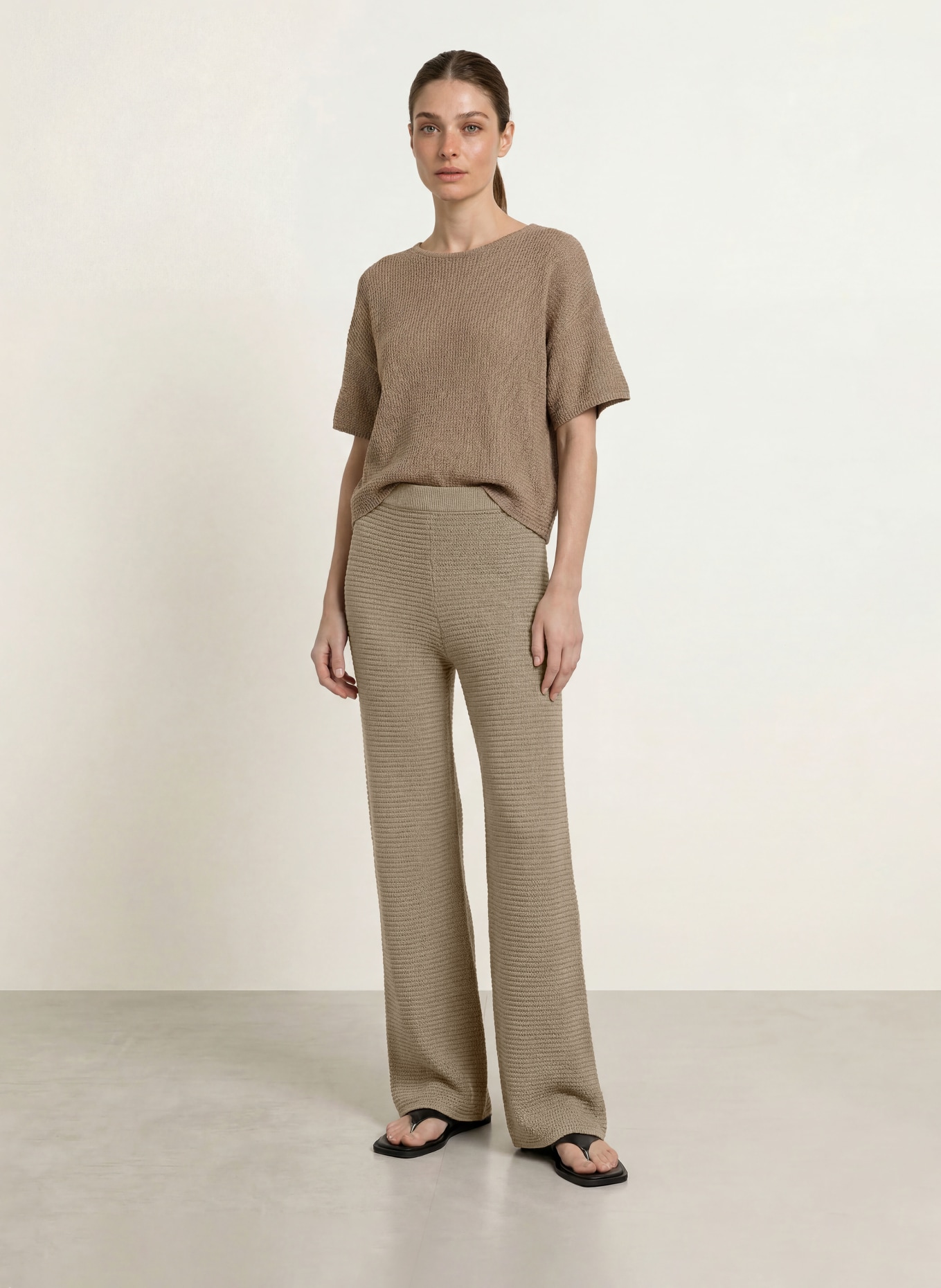 Juvia Spodnie z dzianiny VINETA: KHAKI