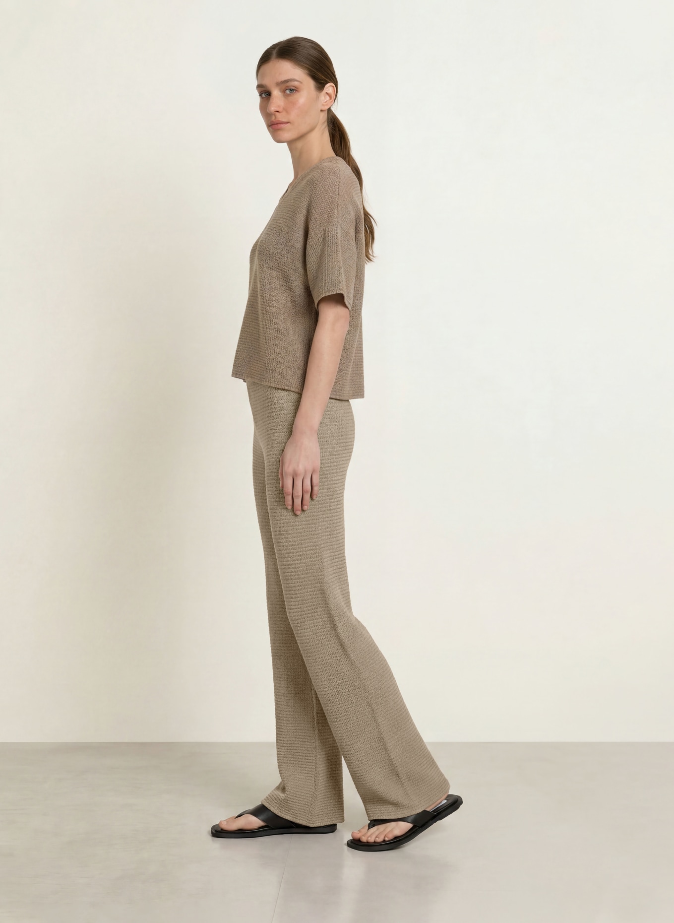 Juvia Spodnie z dzianiny VINETA: KHAKI