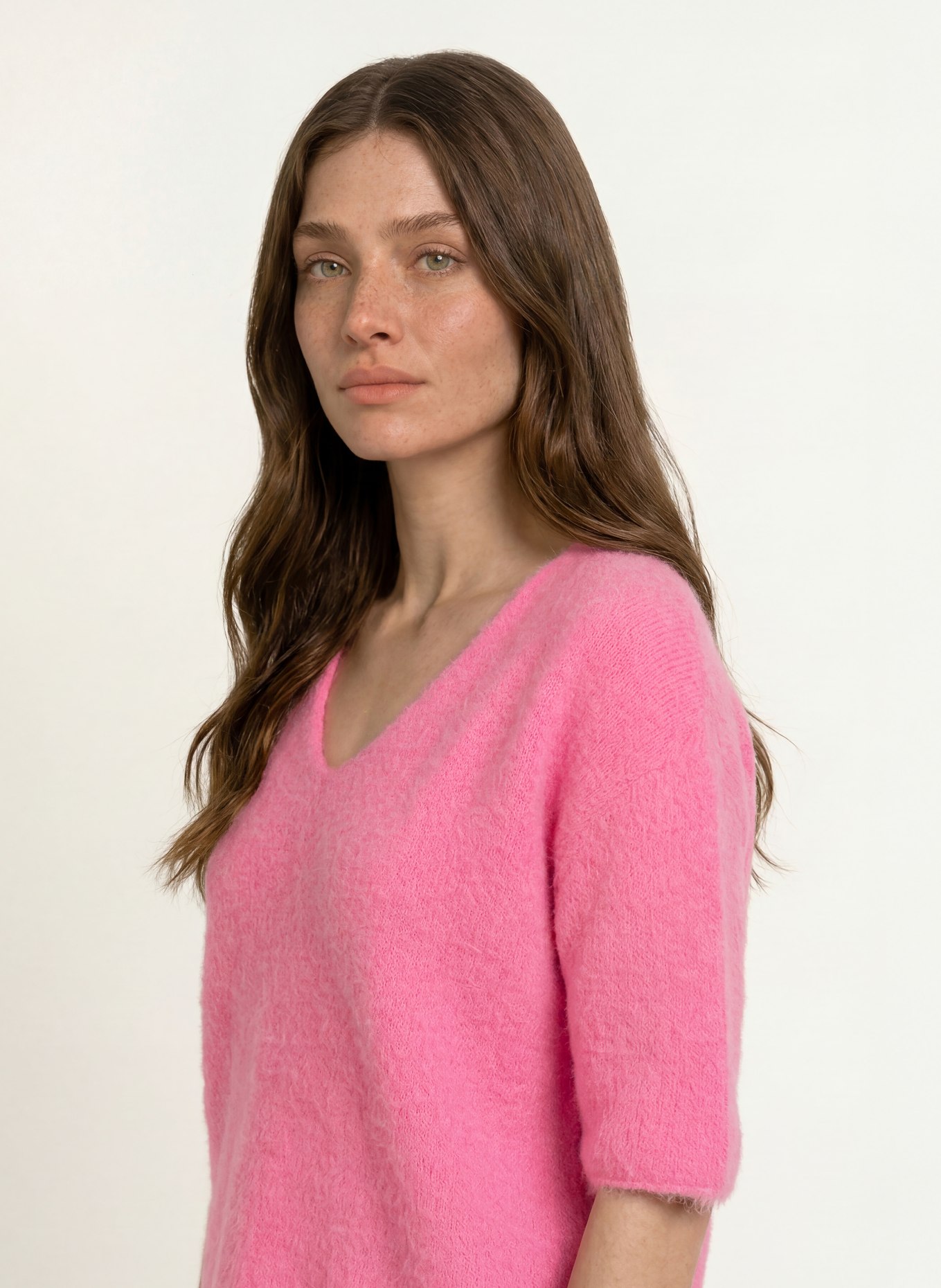 Juvia Pullover SINJA mit Alpaka und 3/4-Arm: PINK