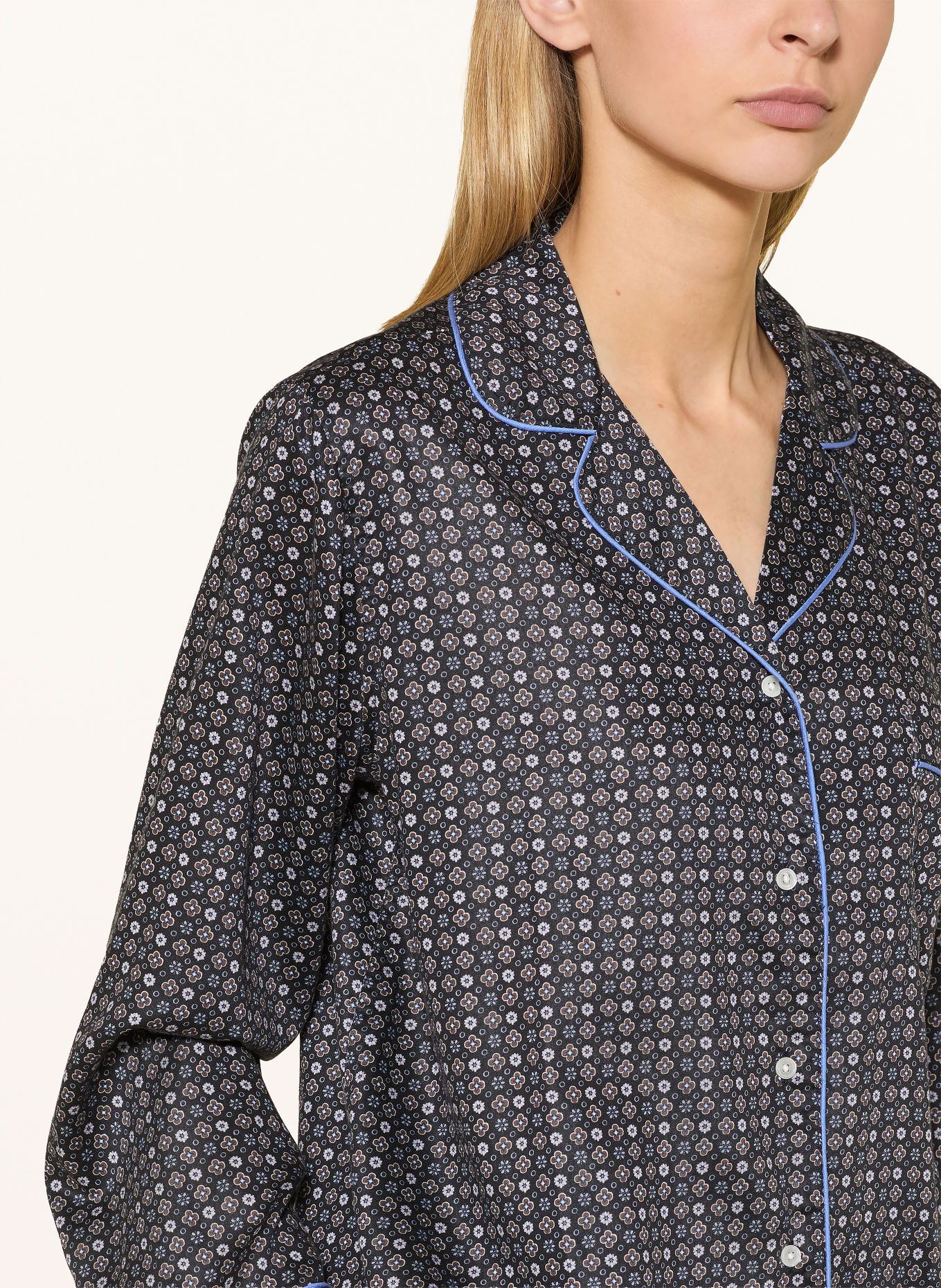 POLO RALPH LAUREN Pyjama MADISON: DONKERBLAUW / TAUPE / LICHTBLAUW