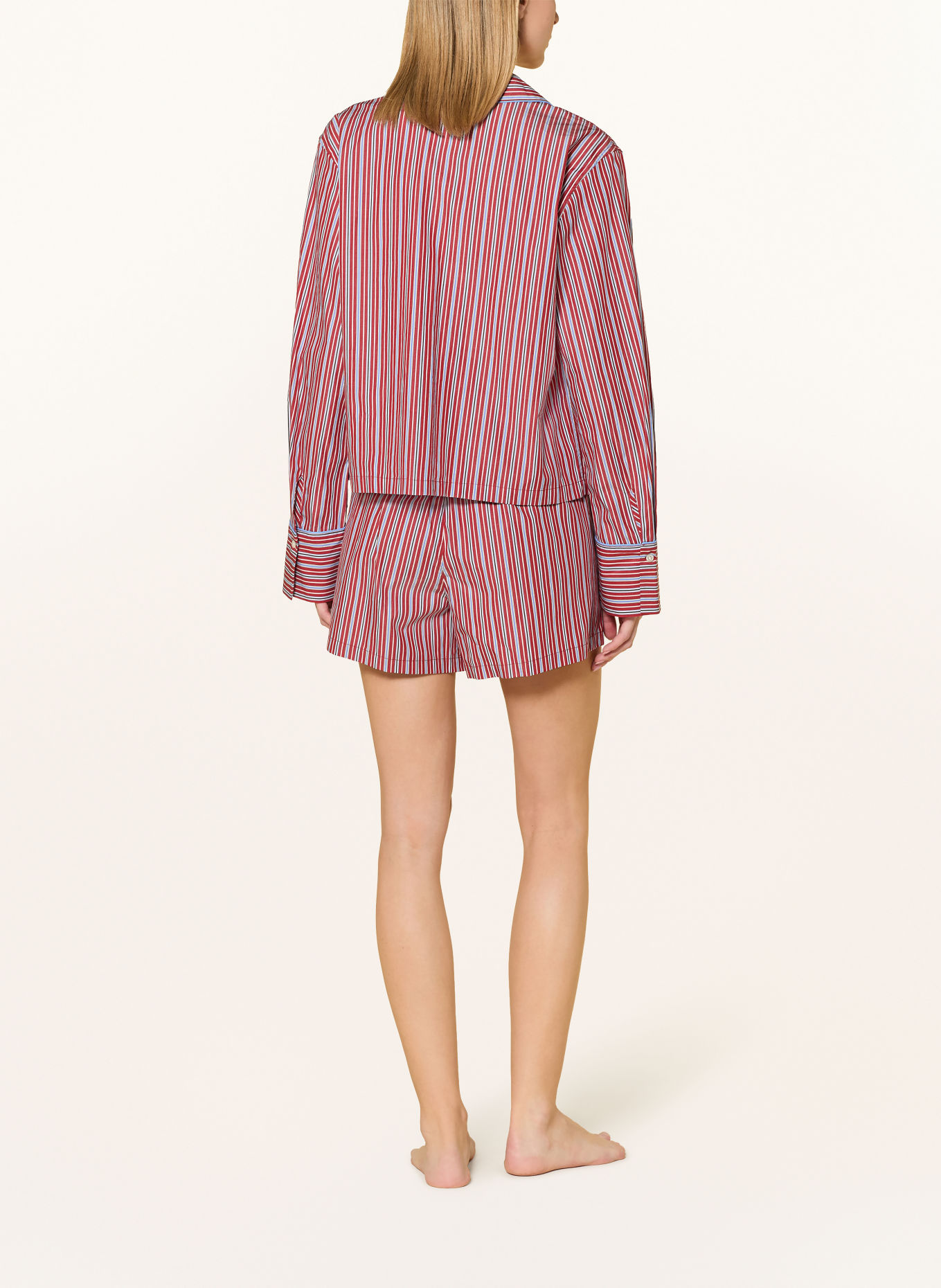 POLO RALPH LAUREN Pyjama: DONKERROOD / WIT / ZWART