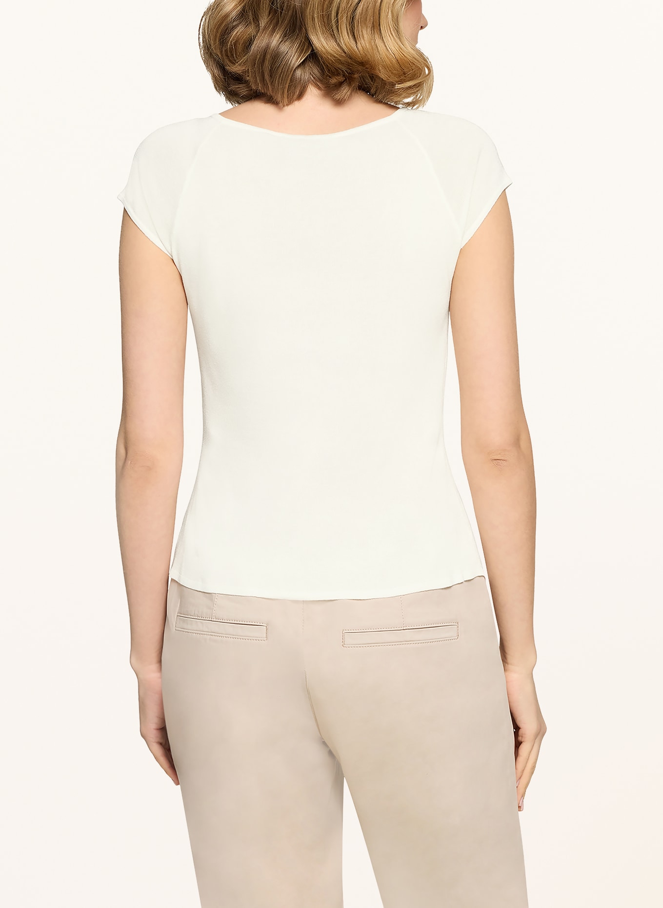 CARTOON Knitted shirt with ruffles: WHITE