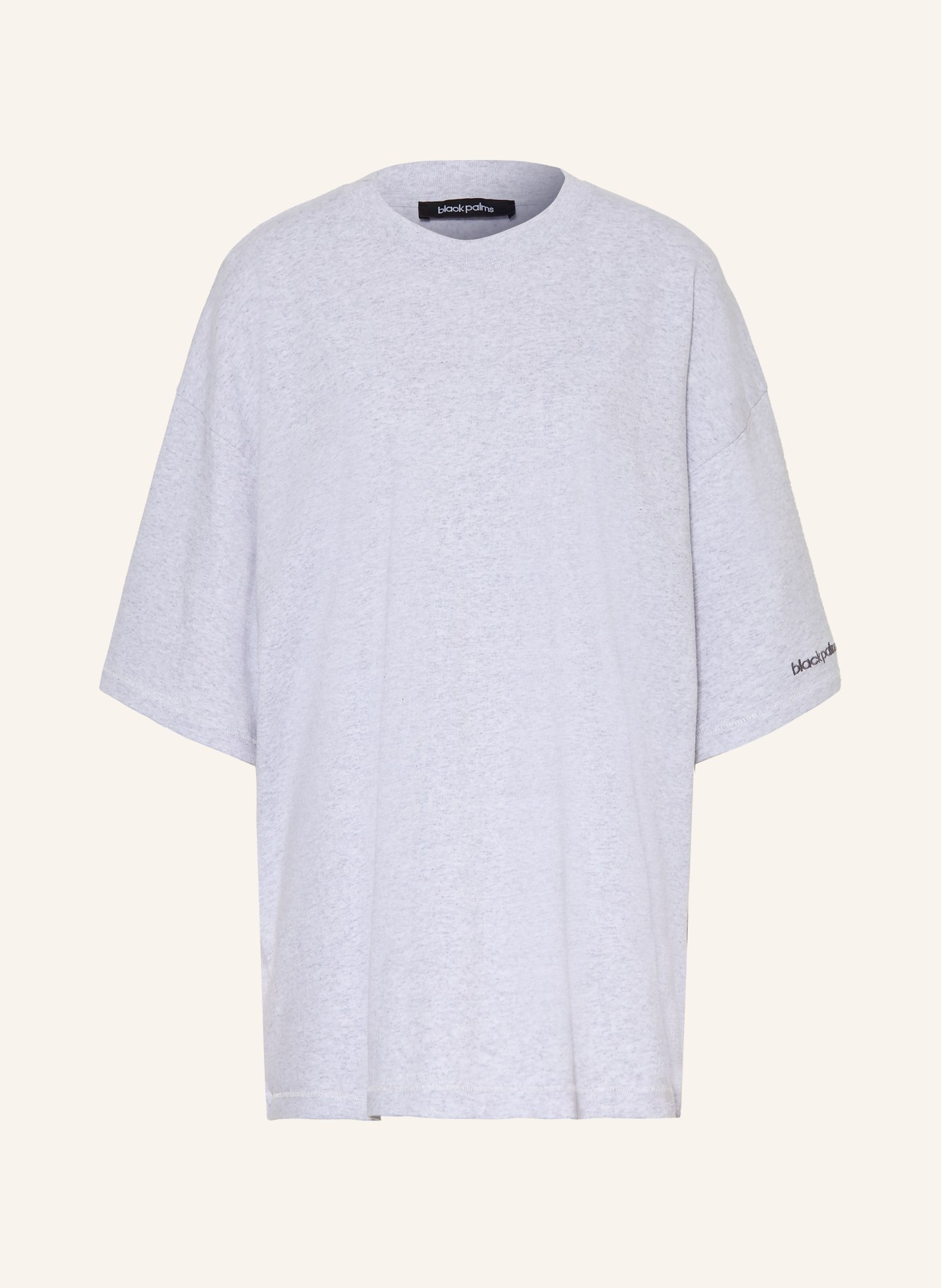 black palms Oversized-Shirt ICONIC 001: HELLGRAU