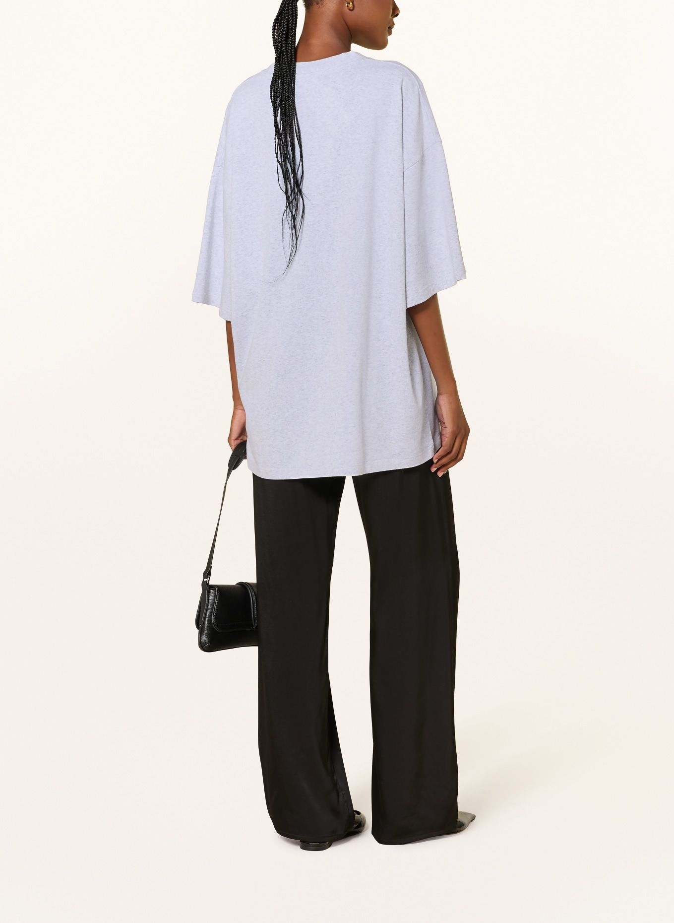 black palms Oversized-Shirt ICONIC 001: HELLGRAU