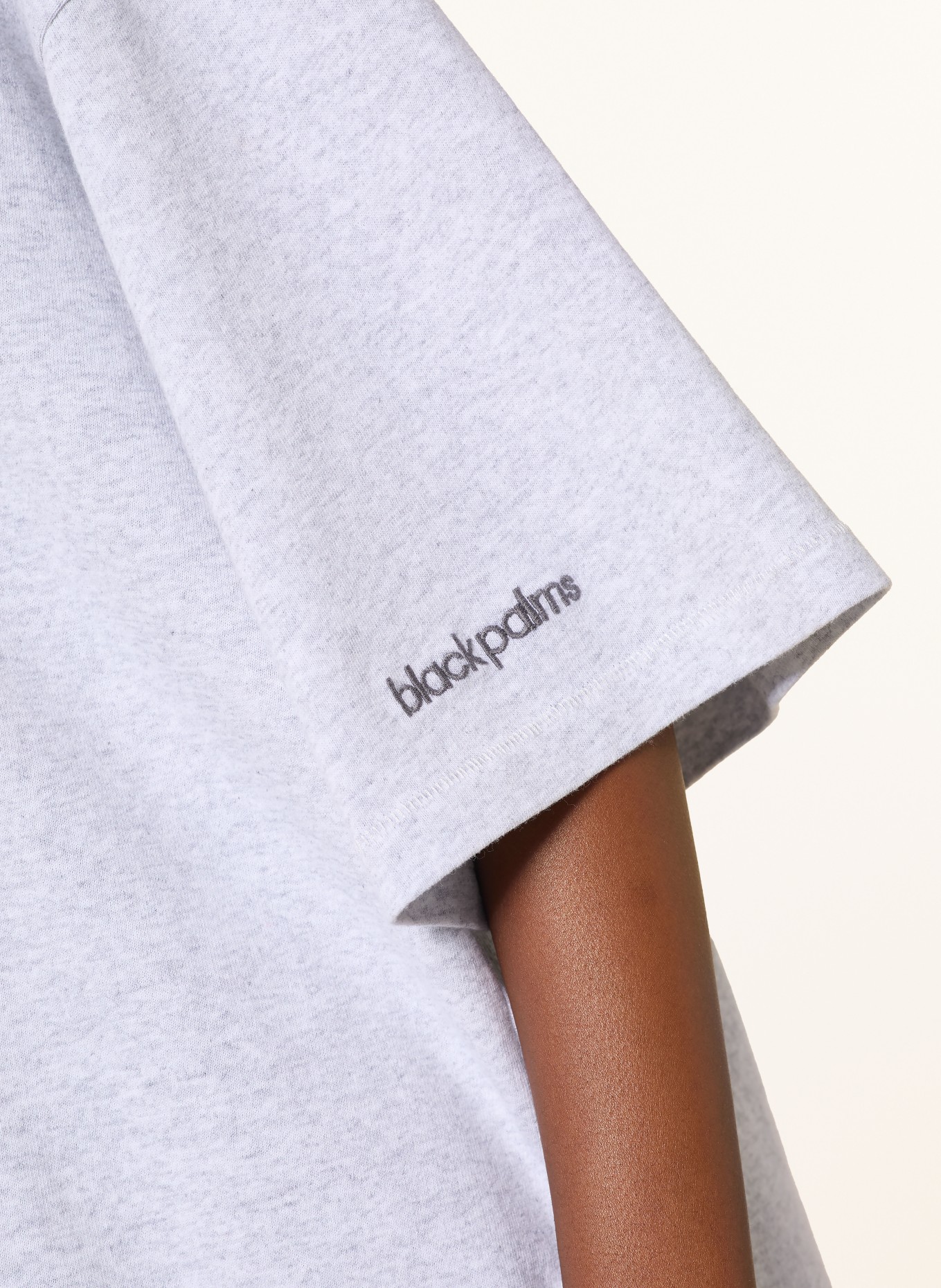 black palms Oversized-Shirt ICONIC 001: HELLGRAU