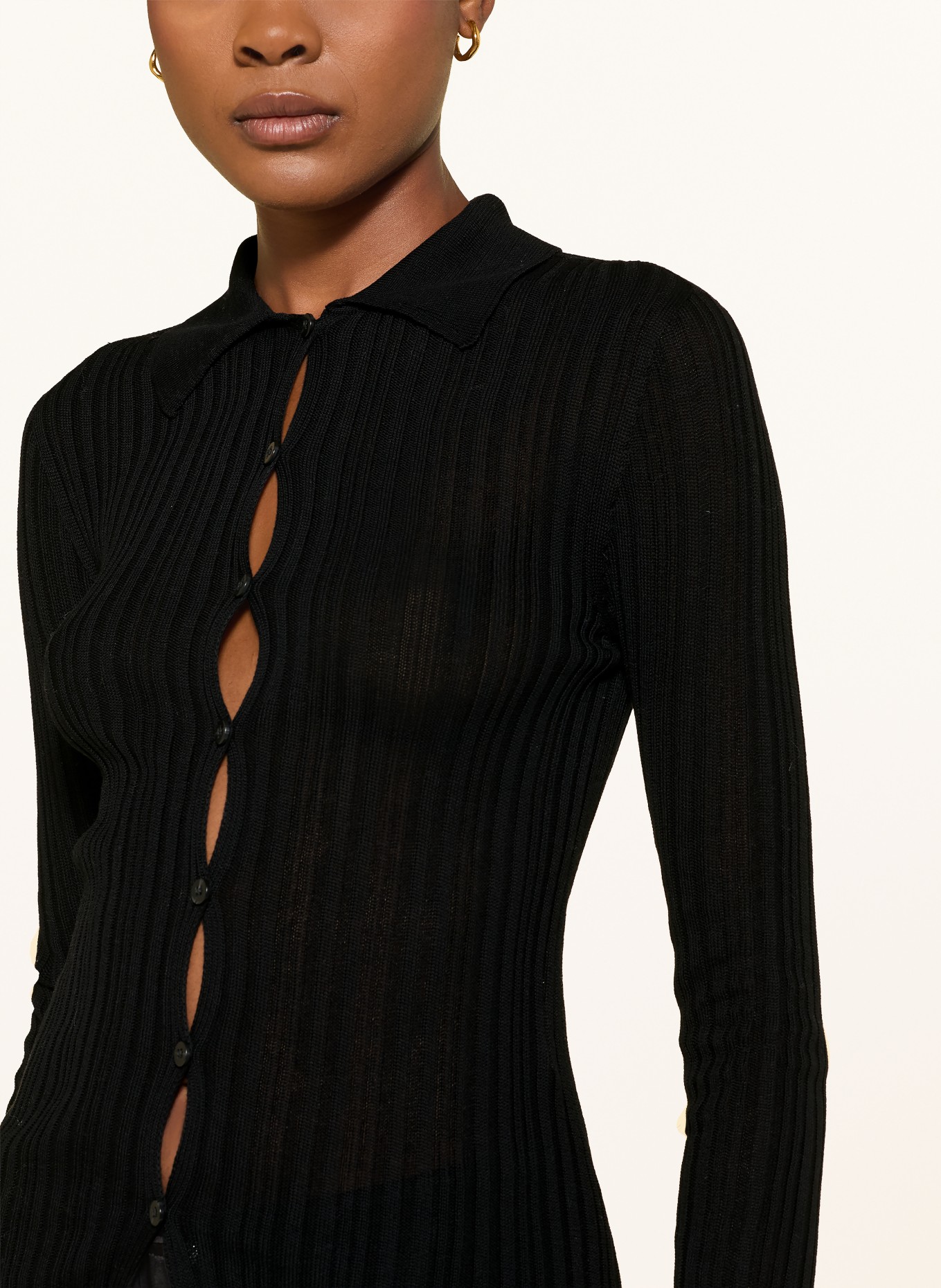 black palms Vest DELORA: ZWART