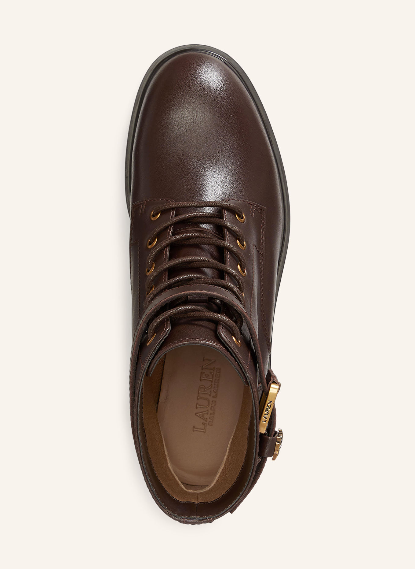 LAUREN RALPH LAUREN Schnürboots ALLYSON: DUNKELBRAUN / GOLD