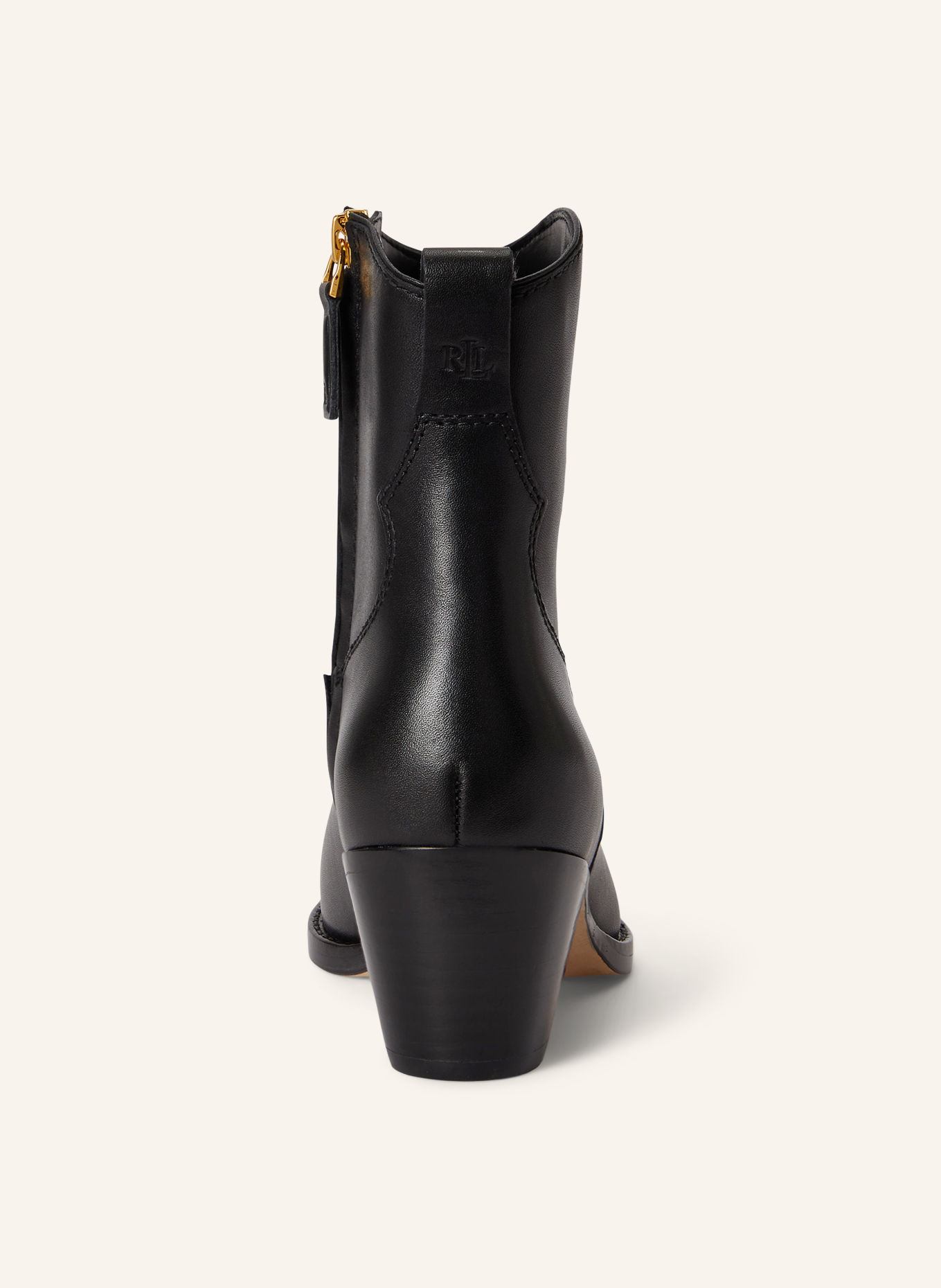 LAUREN RALPH LAUREN Kovbojské boty HARPHER: ČERNÁ