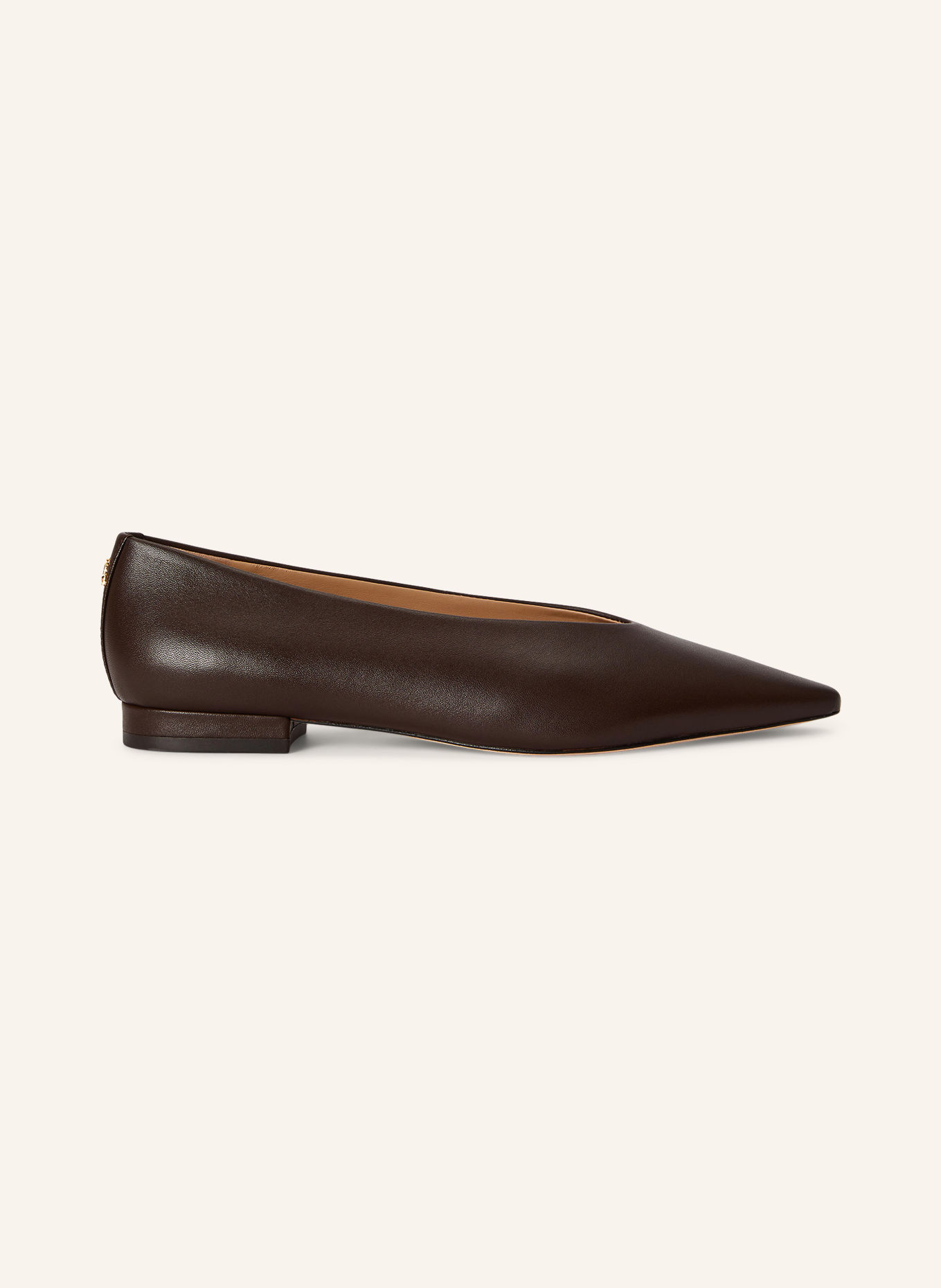 LAUREN RALPH LAUREN Ballerinas: DUNKELBRAUN / GOLD