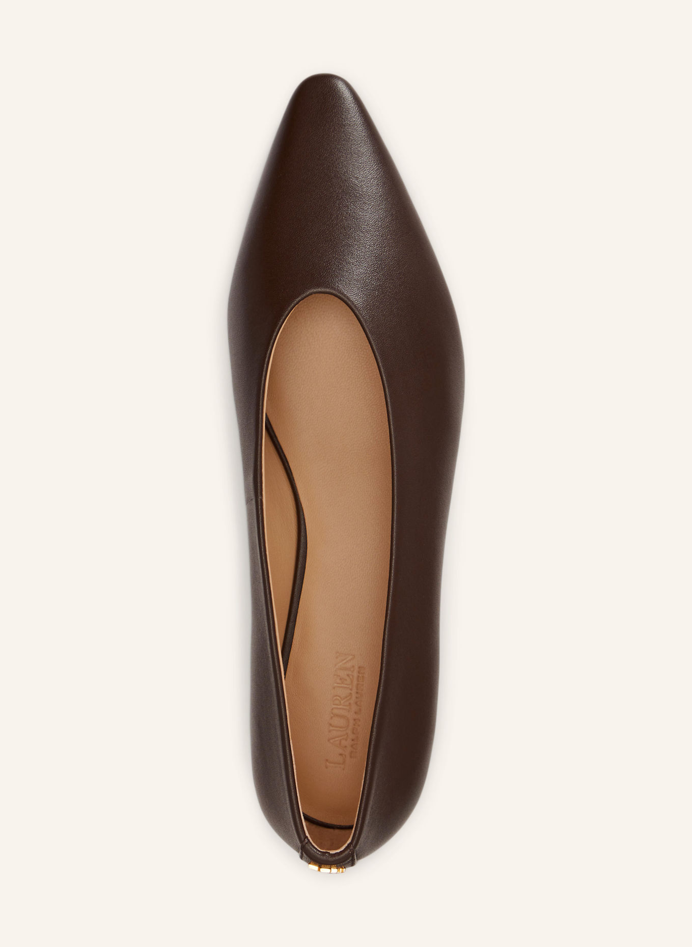 LAUREN RALPH LAUREN Ballerinas: DUNKELBRAUN / GOLD