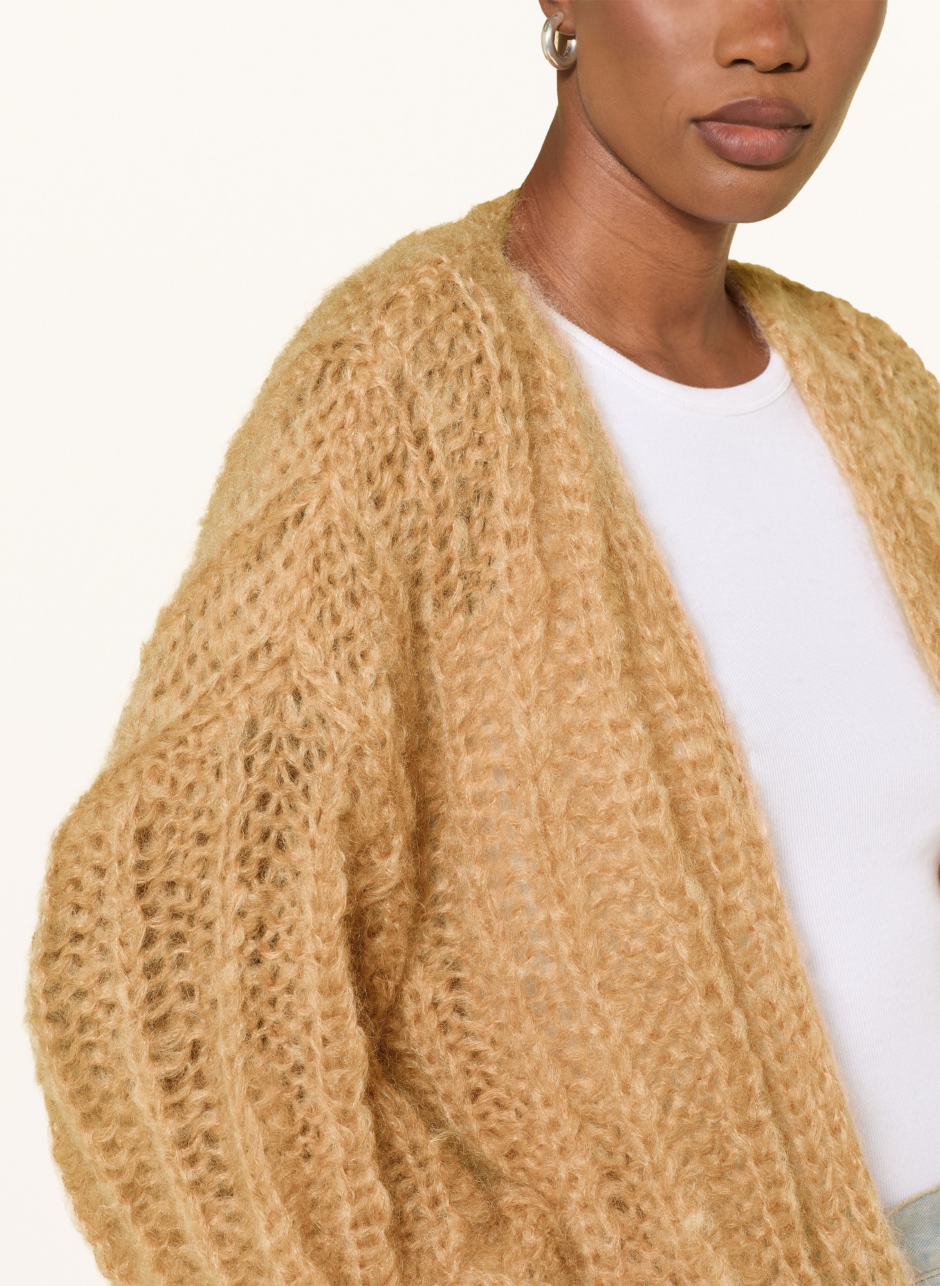 MAIAMI Strickhülle mit Mohair: CAMEL