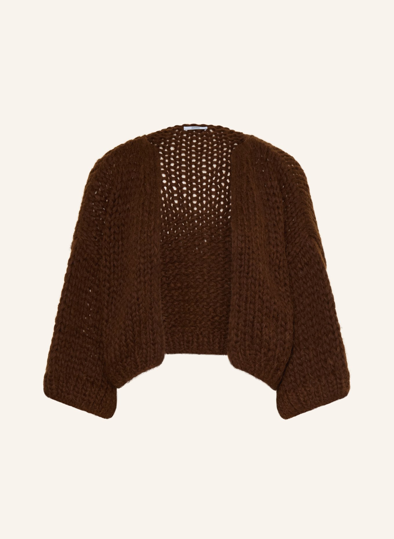 MAIAMI Strickhülle mit 3/4-Arm und Alpaka: DUNKELBRAUN