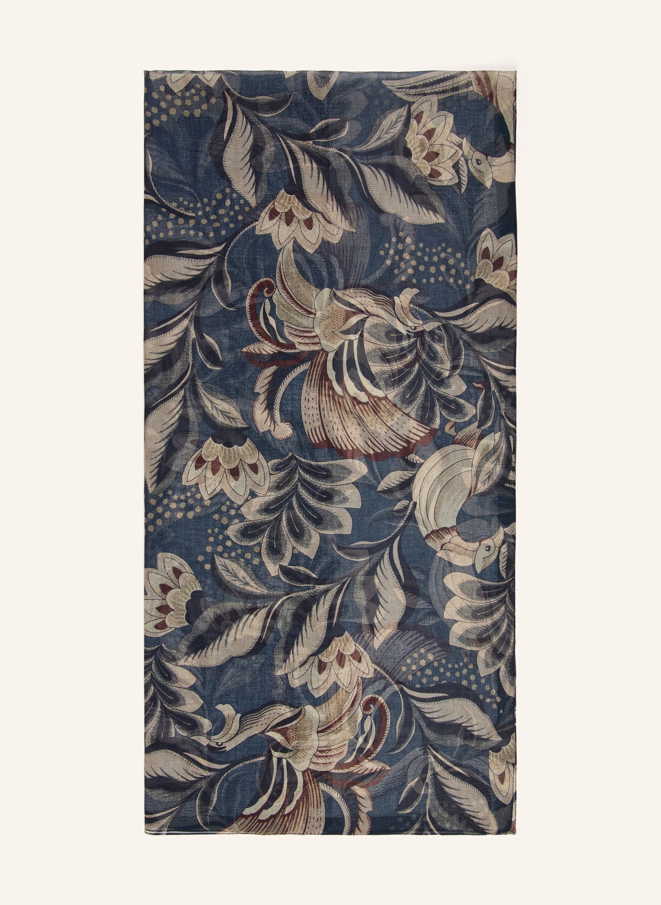 Barbieri Sjaal: DONKERBLAUW / LICHTBRUIN / TAUPE