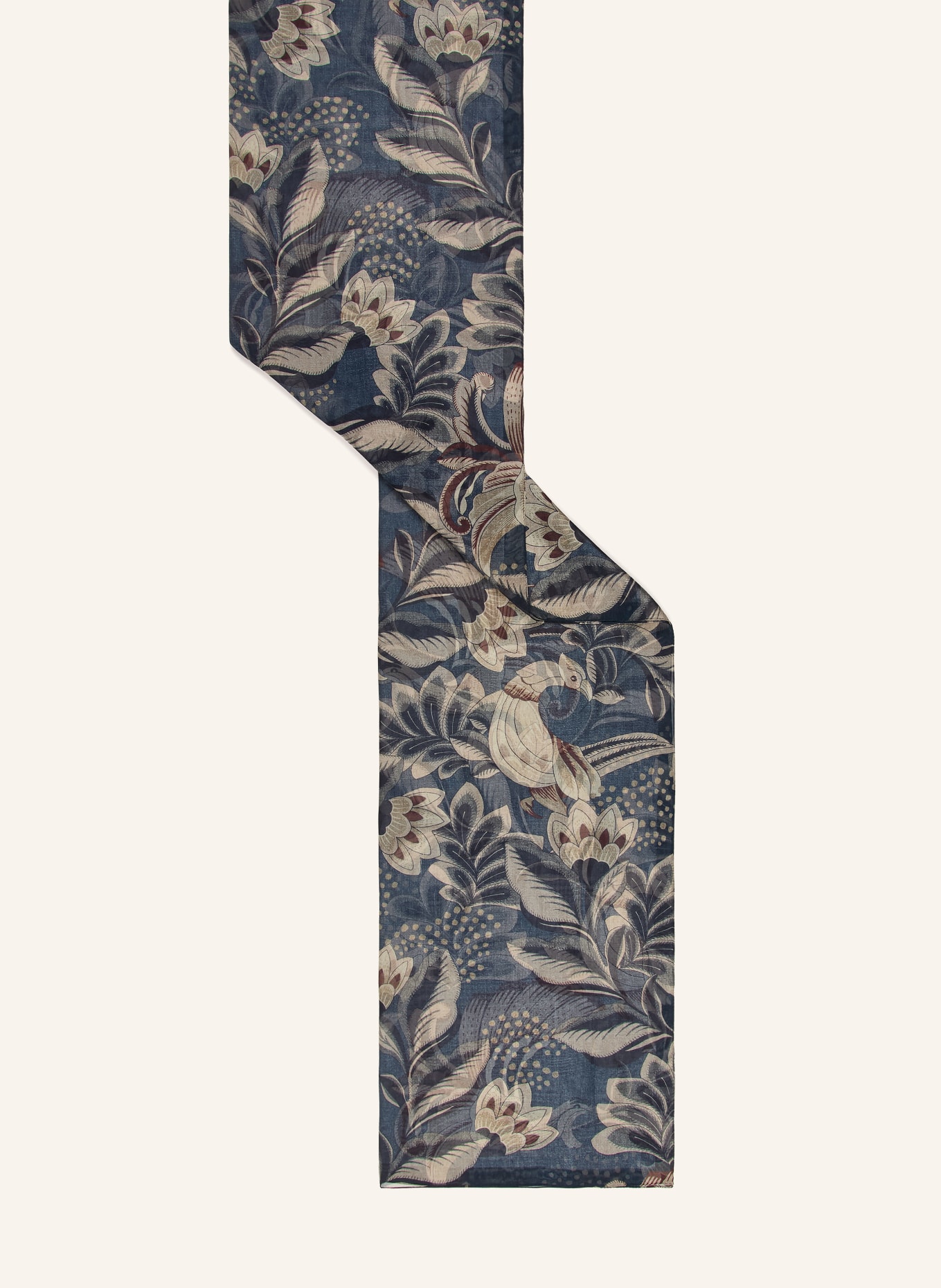 Barbieri Sjaal: DONKERBLAUW / LICHTBRUIN / TAUPE