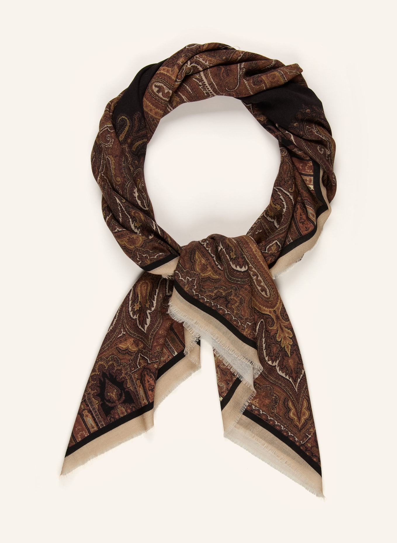 Barbieri Halsdoek: MARRON FONCÉ / CAMEL / CRÈME