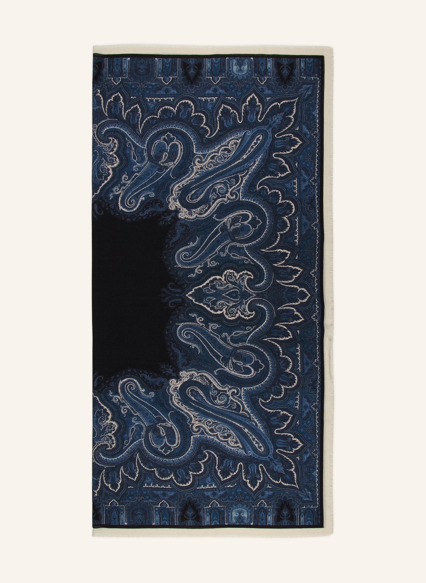 Barbieri Halsdoek: DONKERBLAUW / CRÈME / ZWART