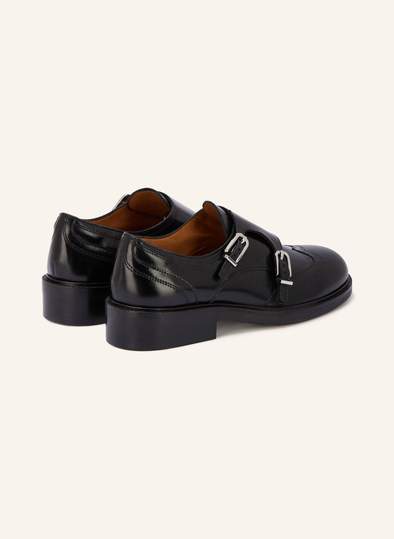 billi bi Chaussures Monk à double boucle: NOIR