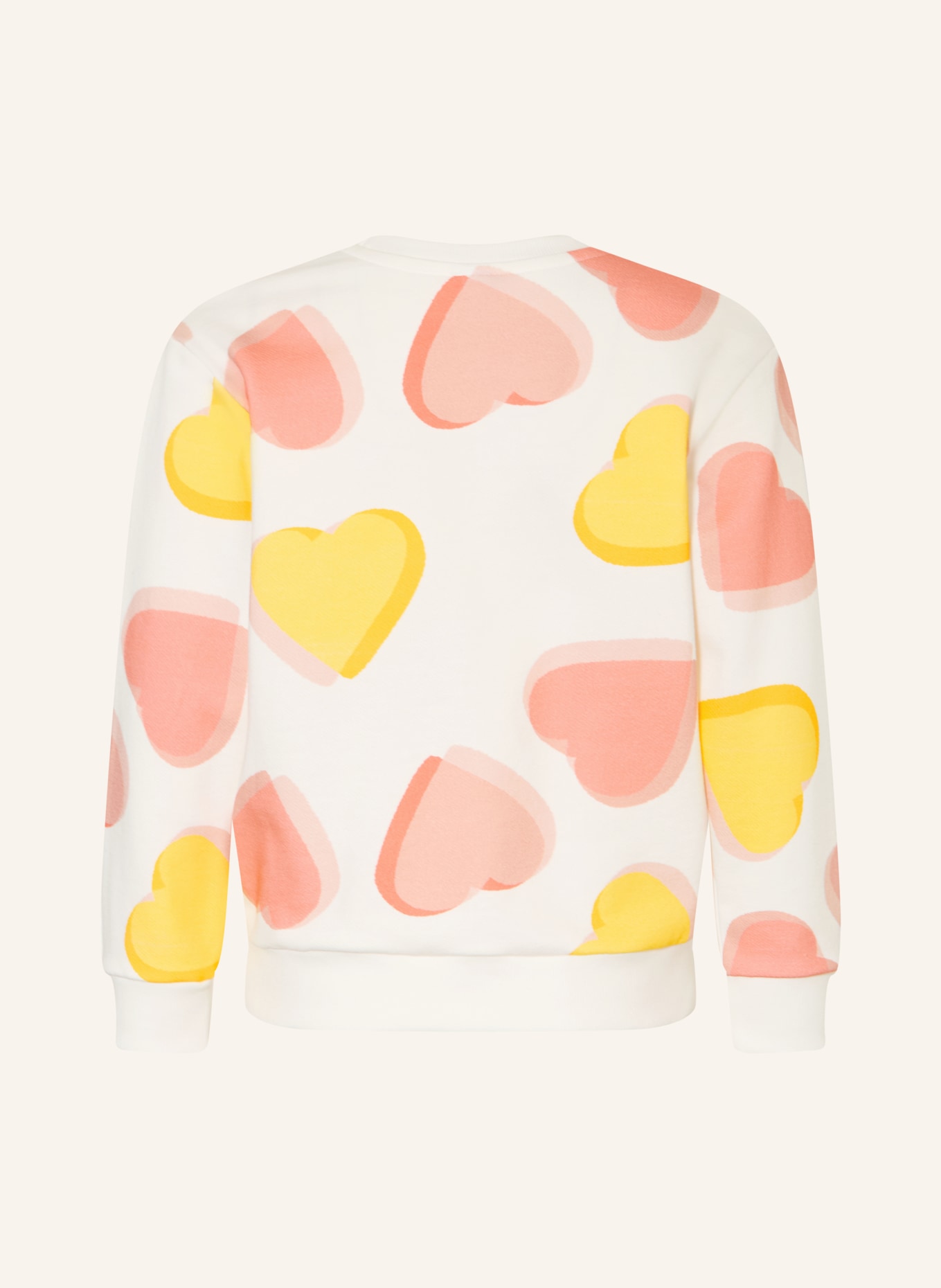 PETIT BATEAU Sweatshirt: WEISS / ALTROSA / DUNKELGELB