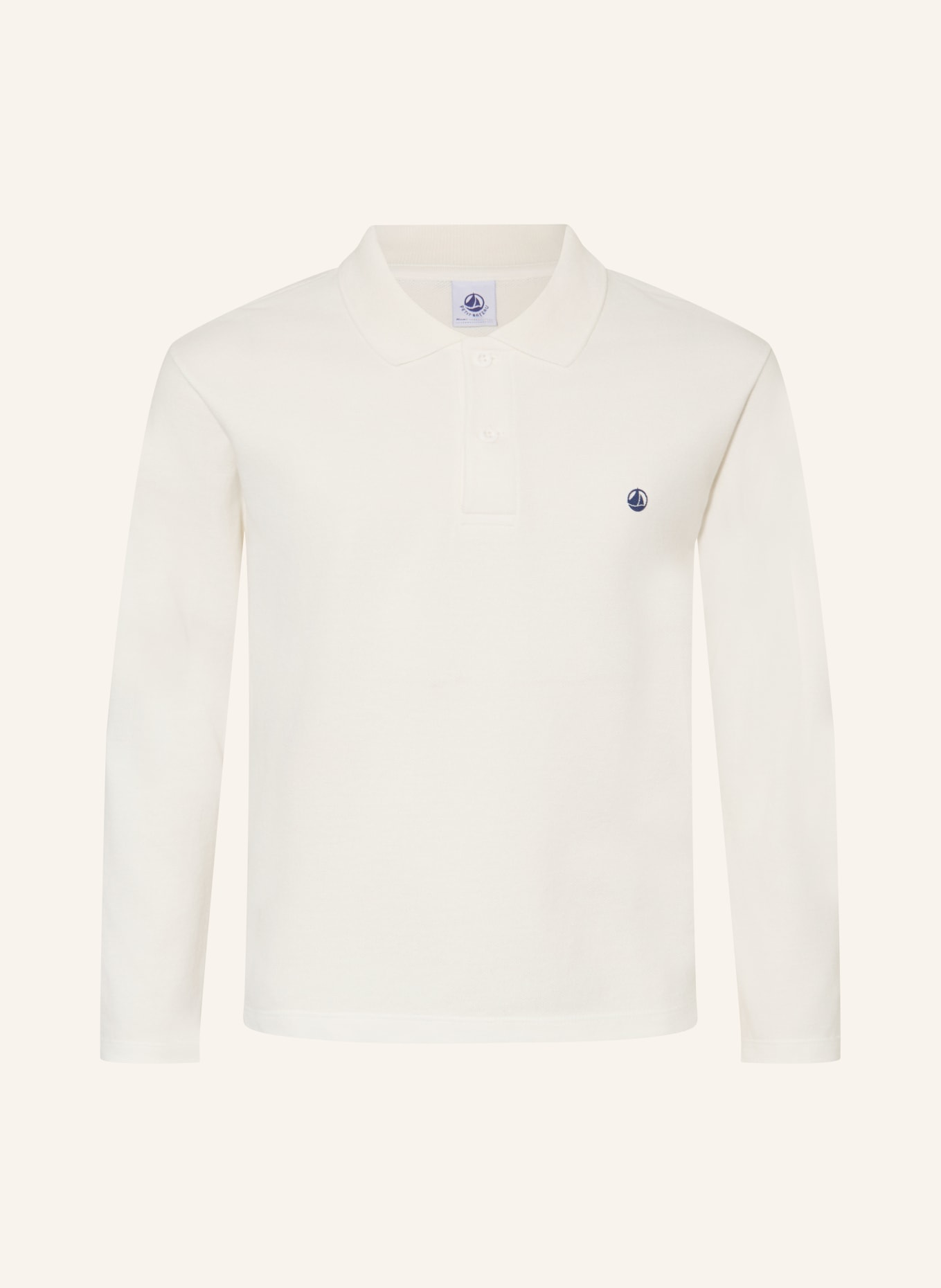 PETIT BATEAU Piqué-Poloshirt: CREME