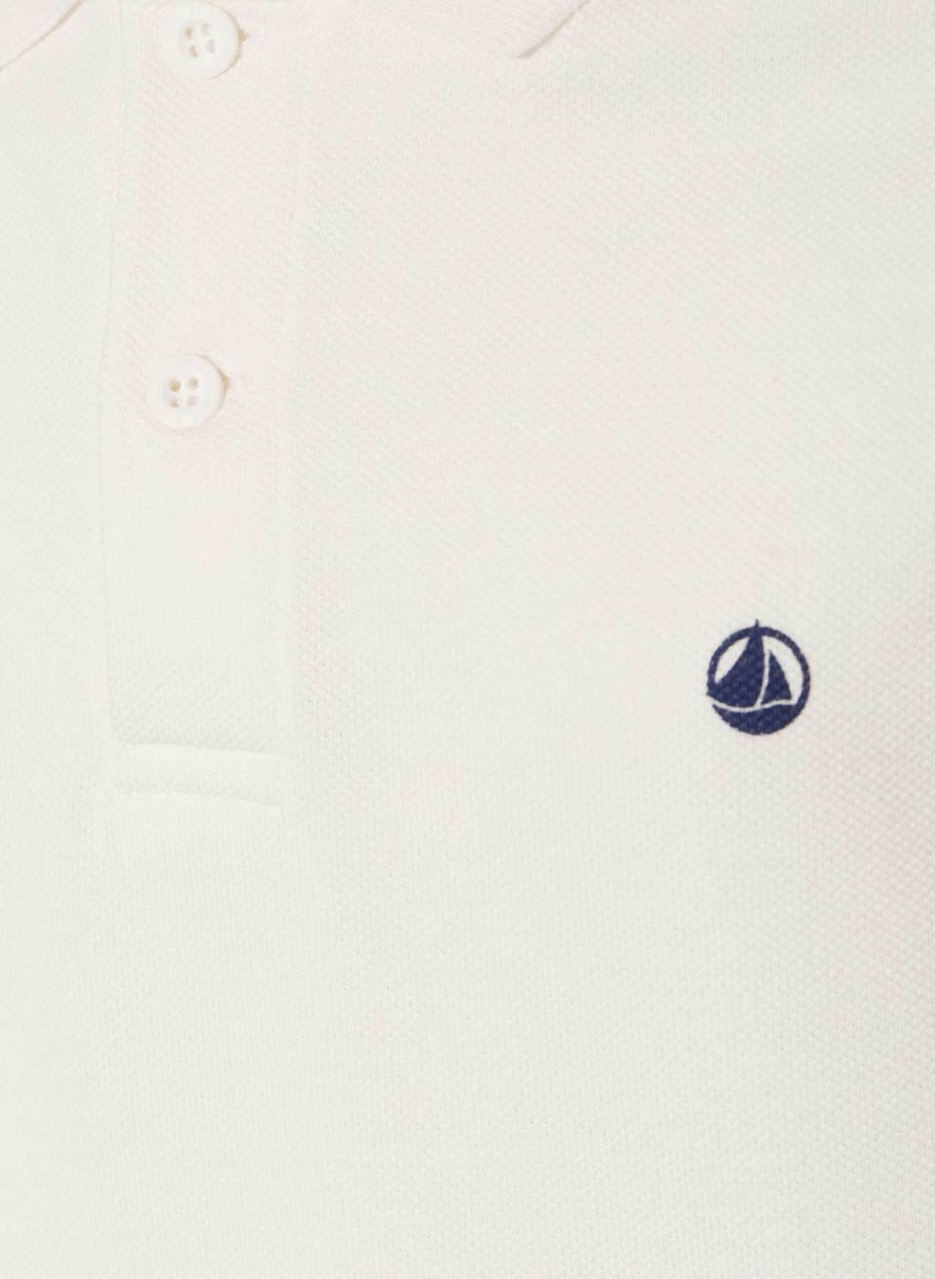 PETIT BATEAU Piqué-Poloshirt: CREME