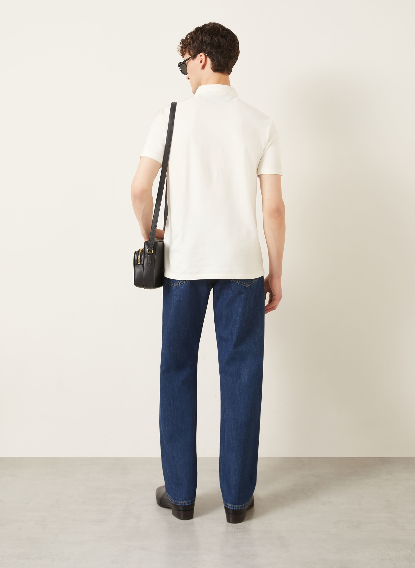 VALENTINO Piqué-Poloshirt VGOLD: WEISS