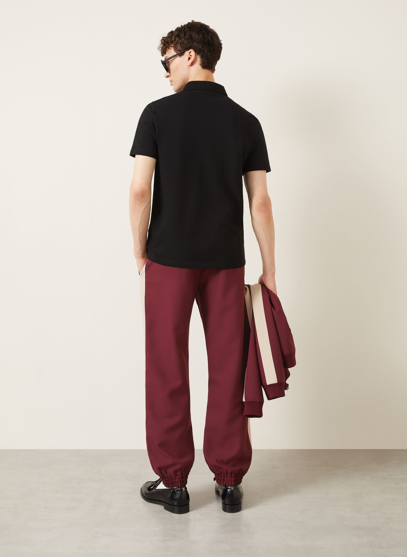 VALENTINO Piqué-Poloshirt VGOLD: SCHWARZ