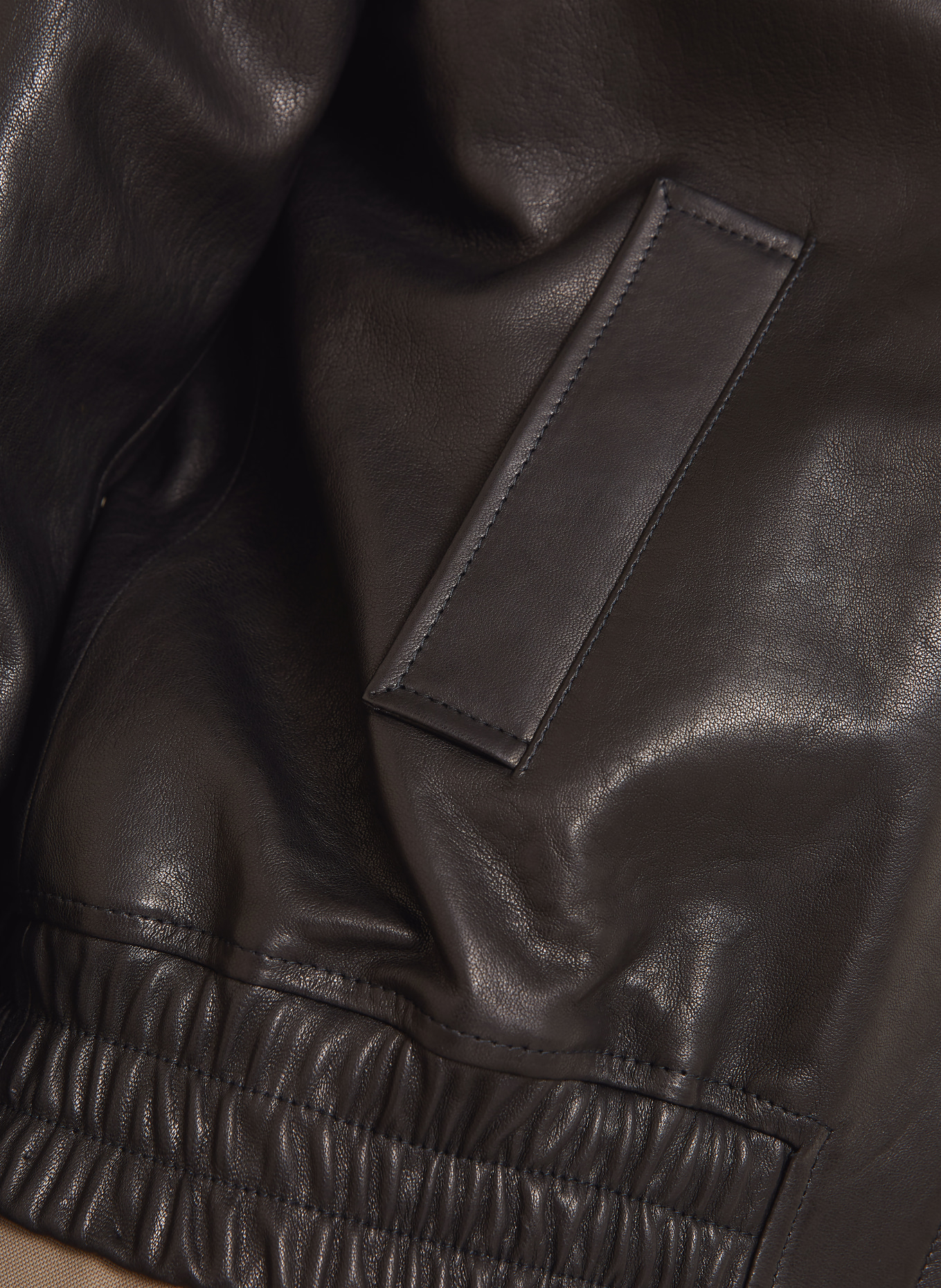 VALENTINO Kožená bunda LEATHER: ČERNÁ