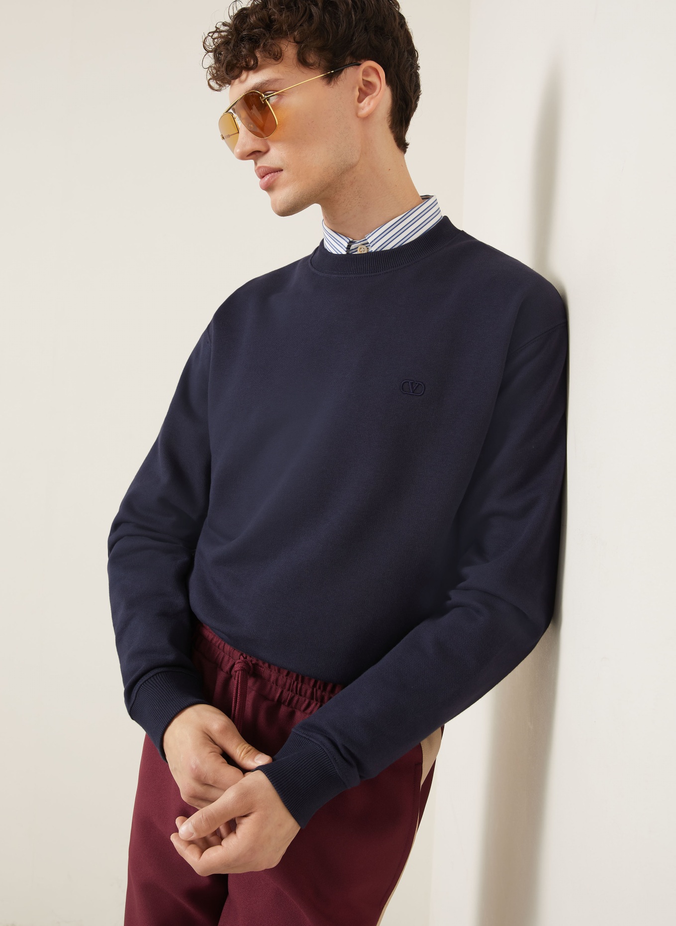 VALENTINO Sweatshirt VLOGO SIGNATURE: DUNKELBLAU