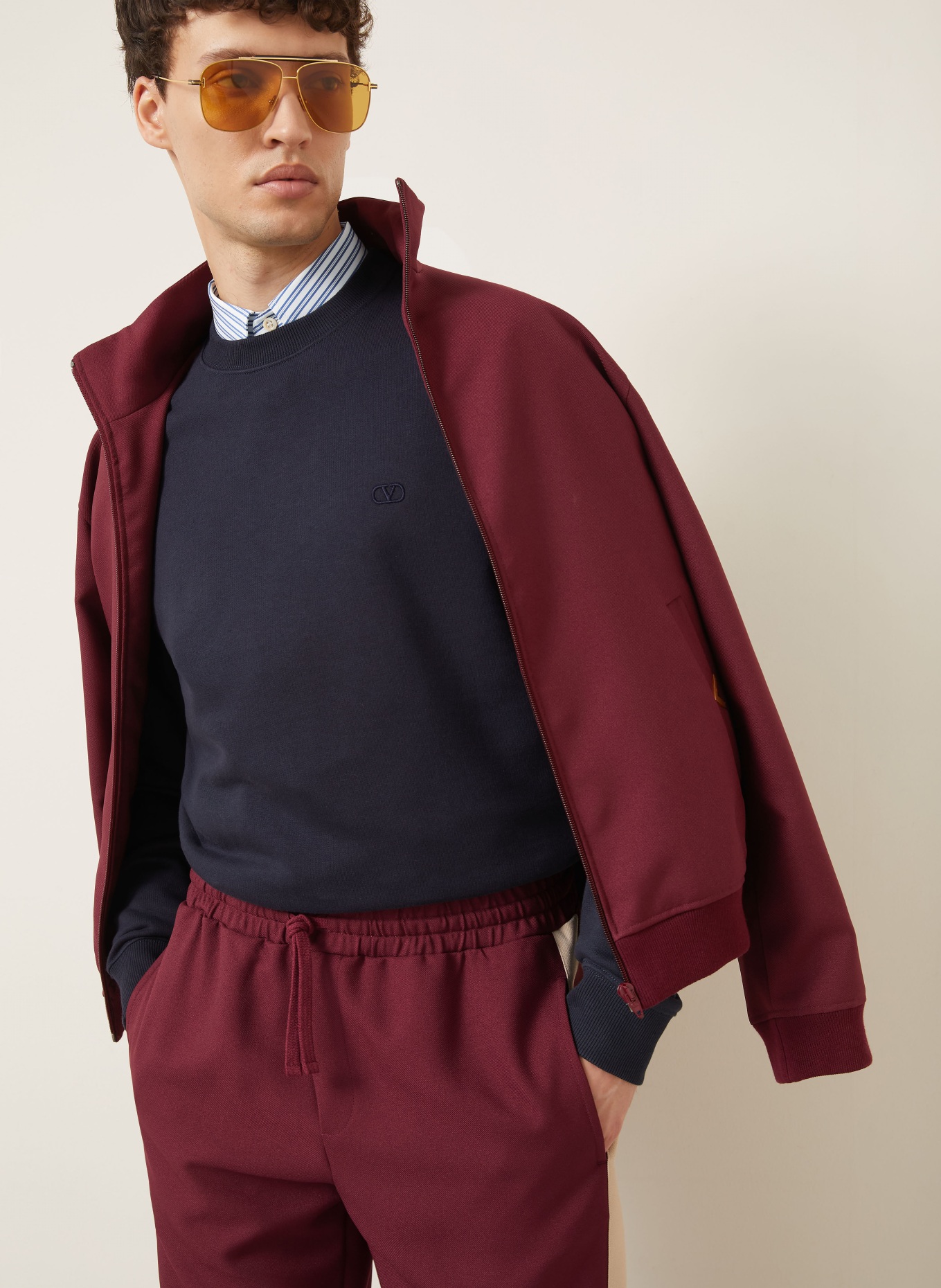 VALENTINO Sweatshirt VLOGO SIGNATURE: DUNKELBLAU