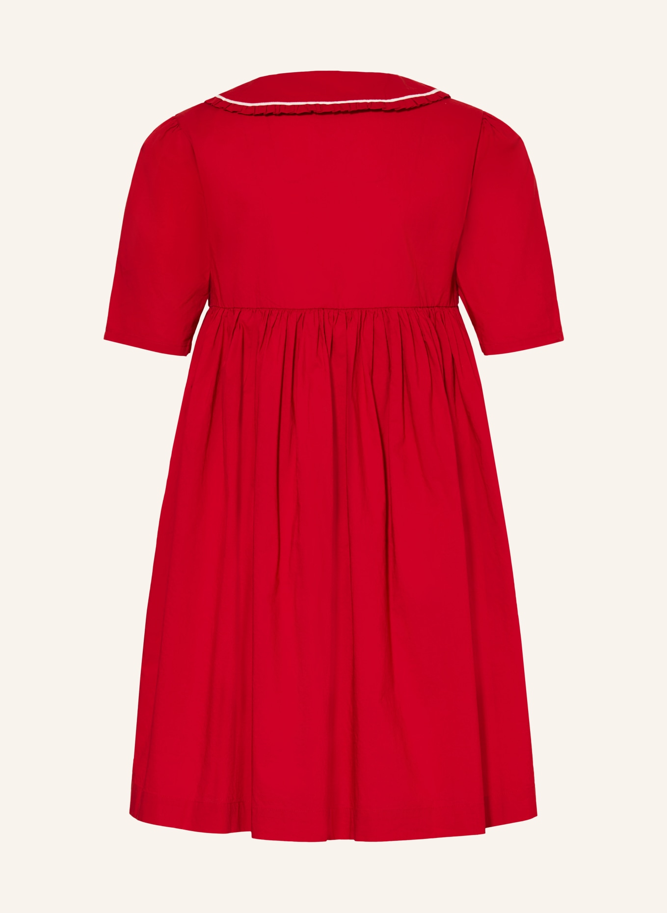 PETIT BATEAU Dress with ruffles: RED