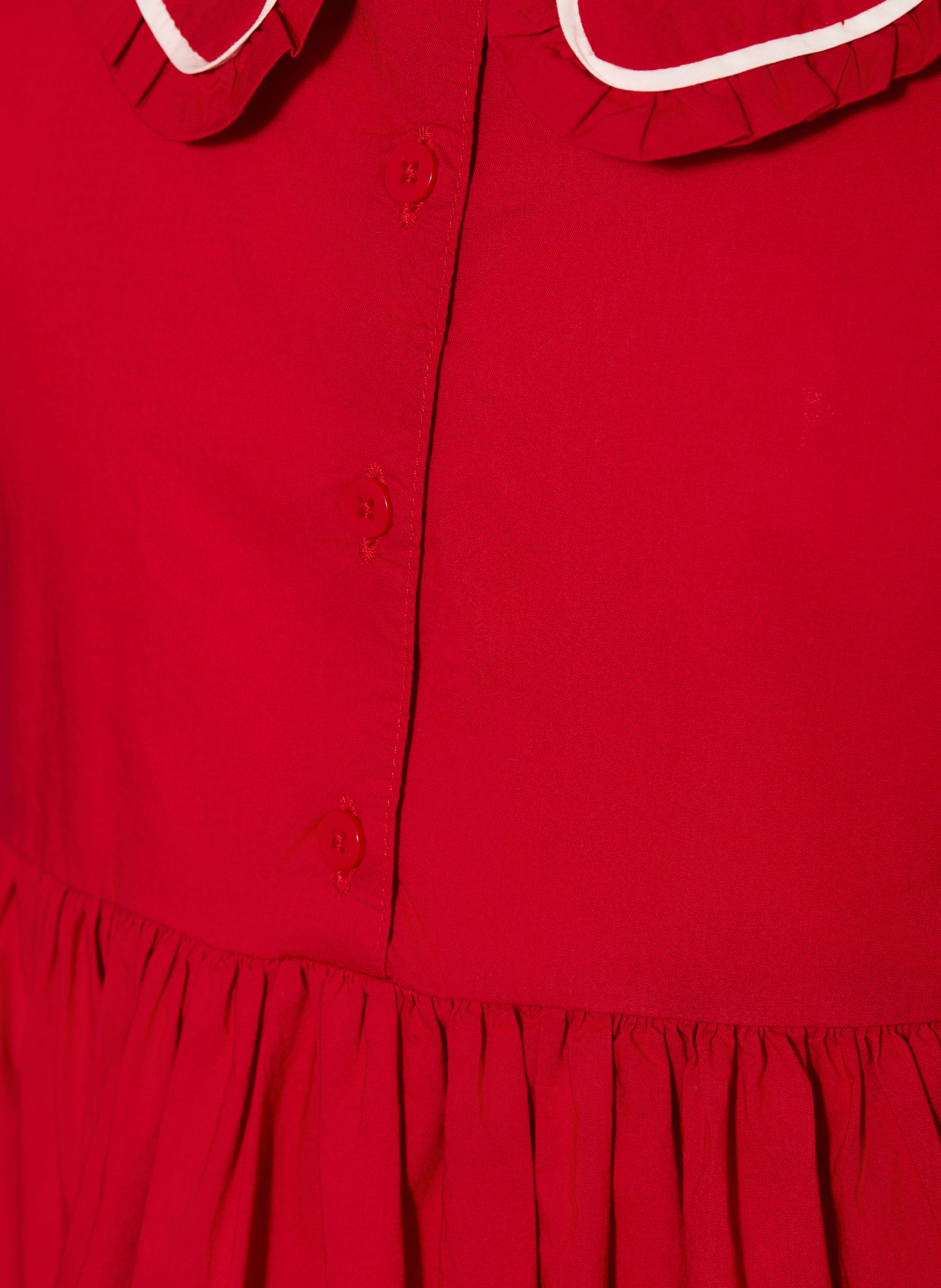 PETIT BATEAU Dress with ruffles: RED