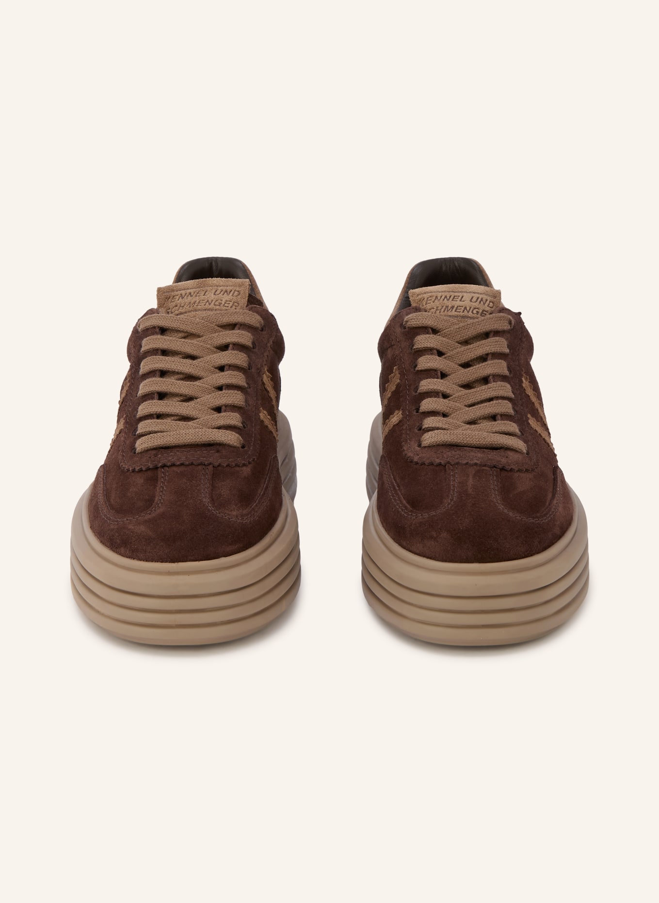 KENNEL & SCHMENGER Sneaker LILO: MØRKEBRUN / COGNAC