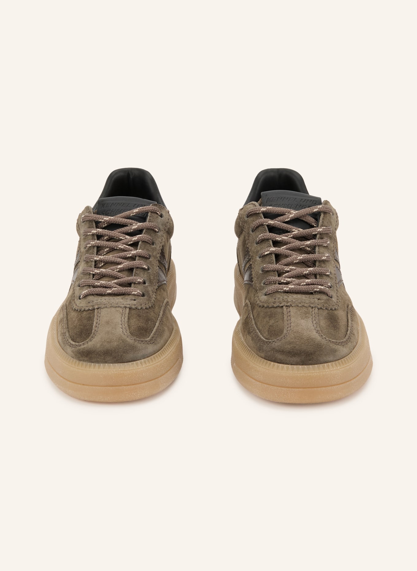 KENNEL & SCHMENGER Sneakers: OLIJF / ZWART