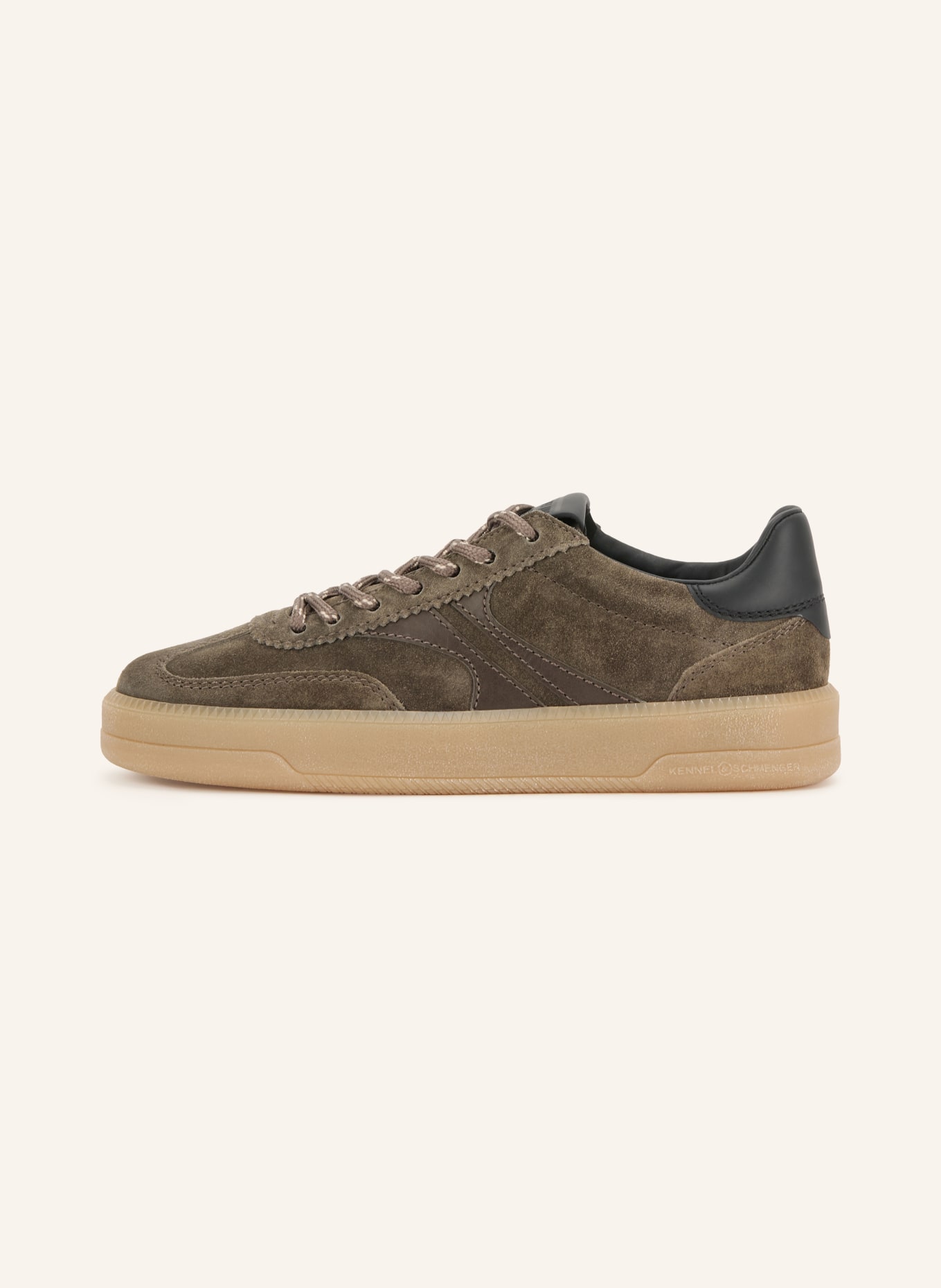 KENNEL & SCHMENGER Sneakers: OLIJF / ZWART