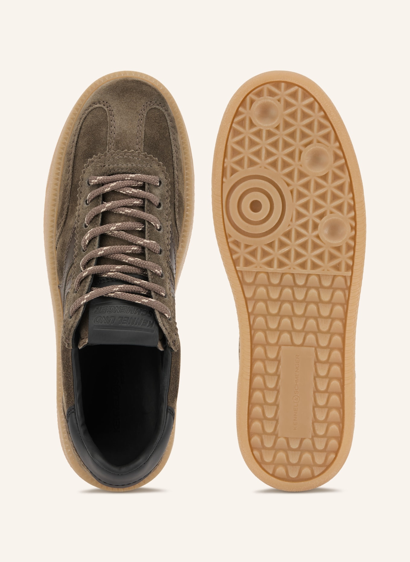 KENNEL & SCHMENGER Sneakers: OLIJF / ZWART