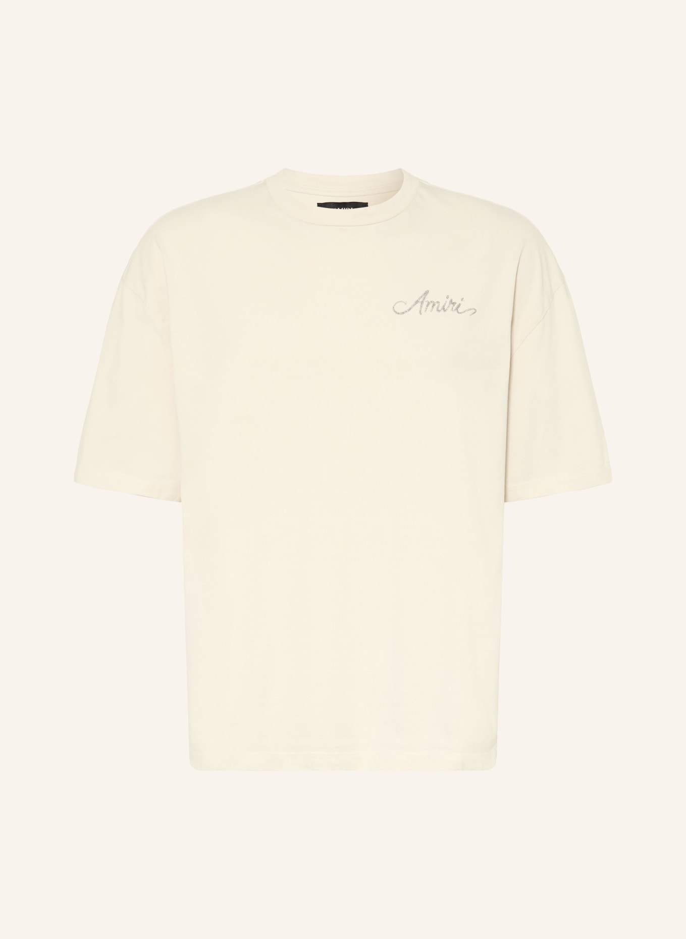 AMIRI T-Shirt: BEIGE / DUNKELGRAU